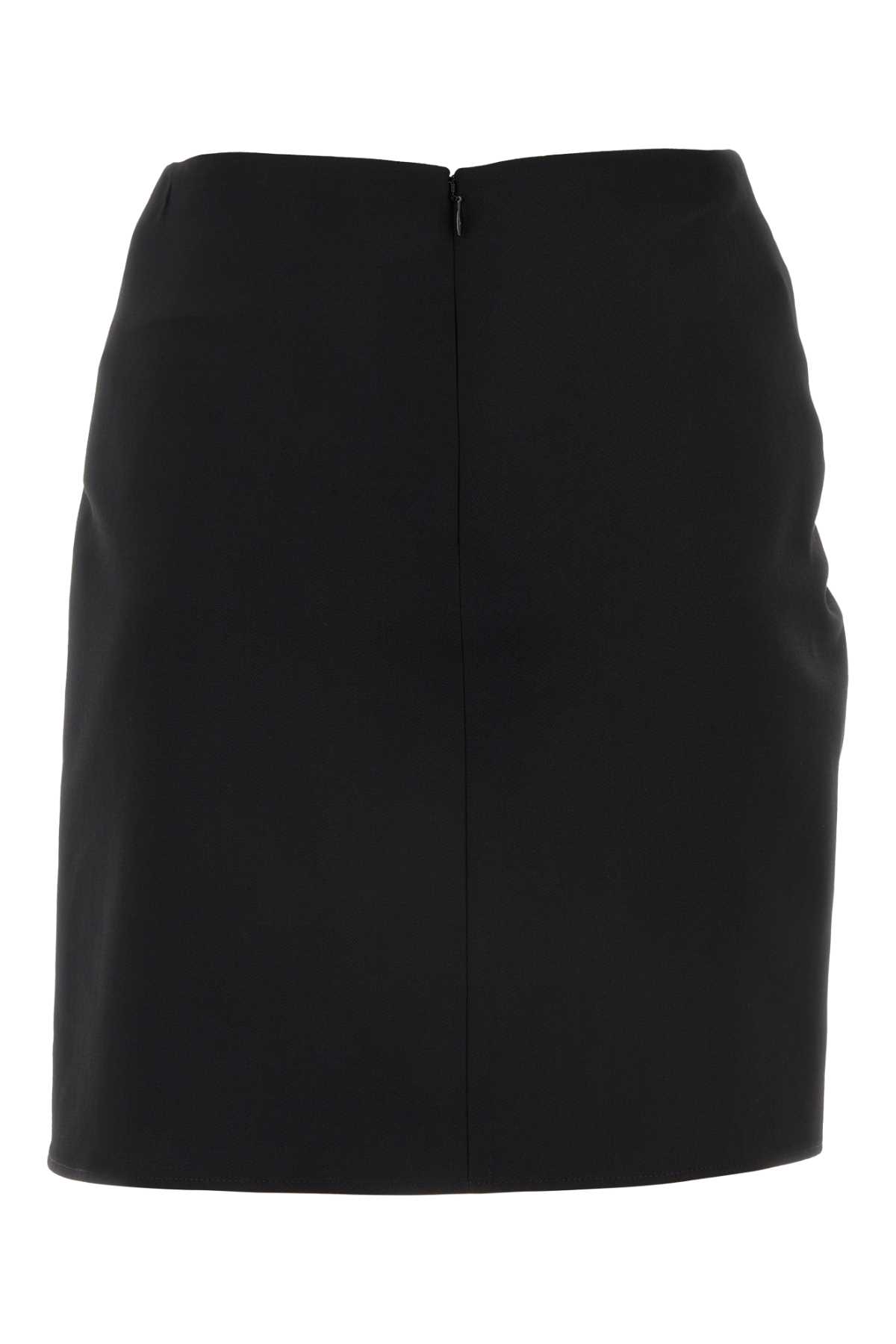 Off-white Black Wool Mini Skirt