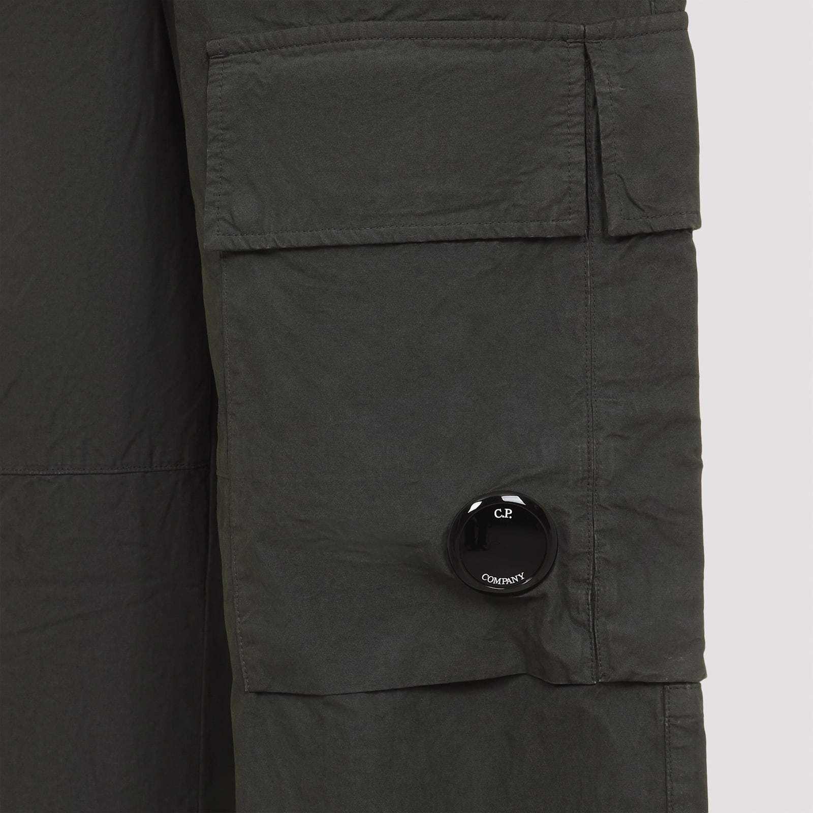 C.p. Company Utility Trousers Featuring Cargo Pockets In Gray