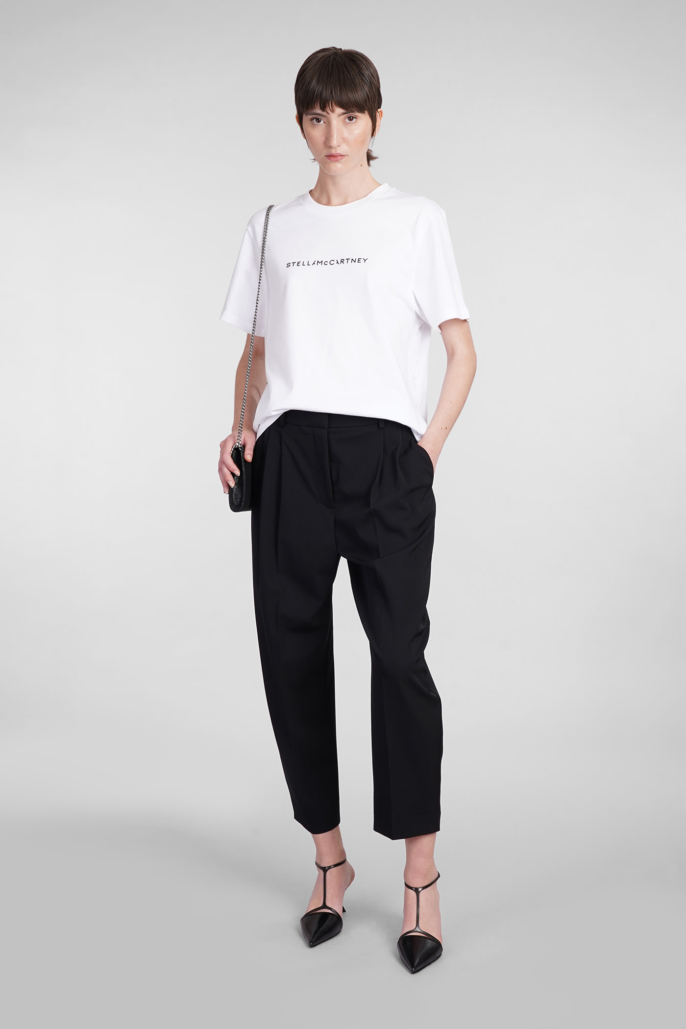 Shop Stella Mccartney Pants In Black Wool