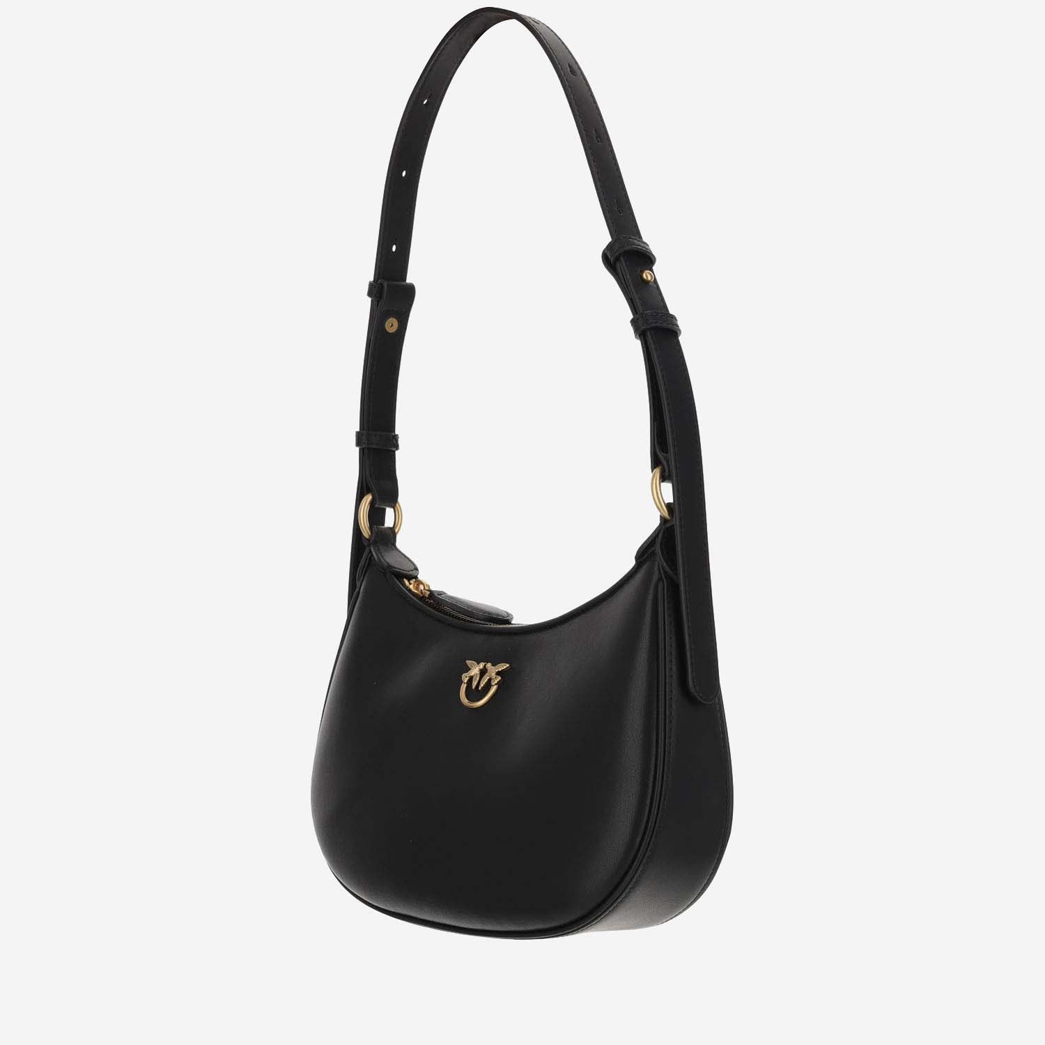 Shop Pinko Mini Love Half Moon Bag Simply In Black