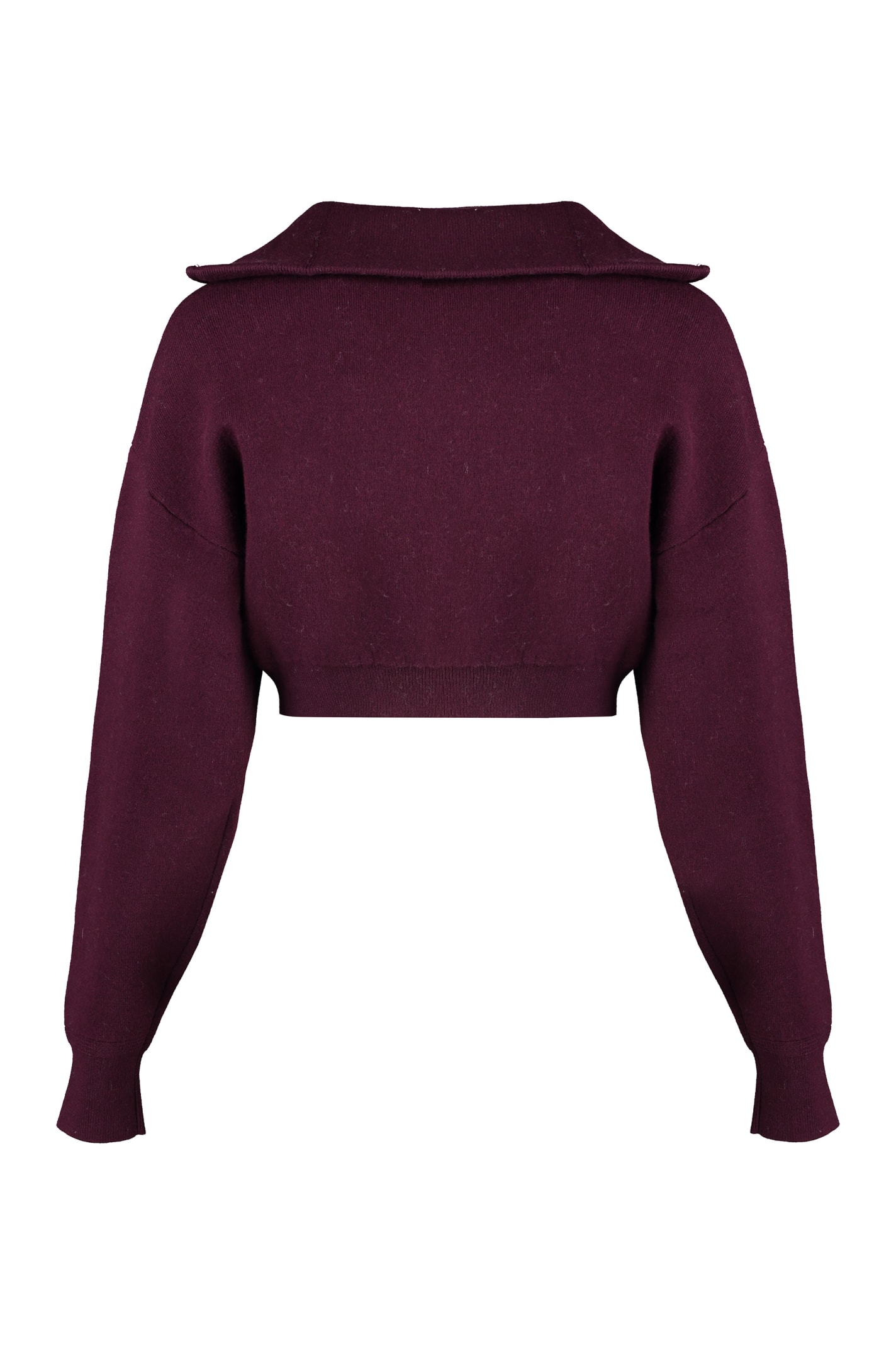 Shop Marant Etoile Oxane Zipped Cardigan In Burgundy