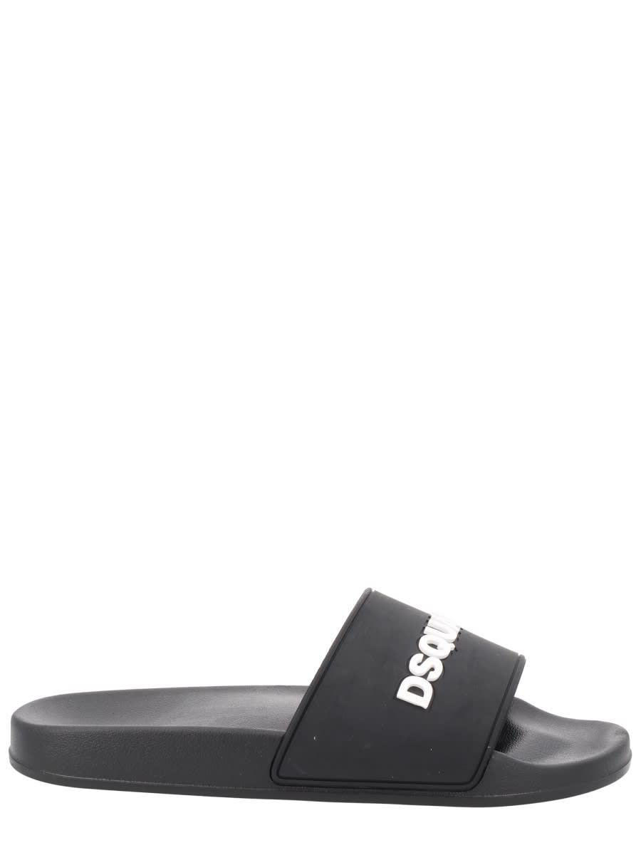 Dsquared2 Sandal With Logo In Black
