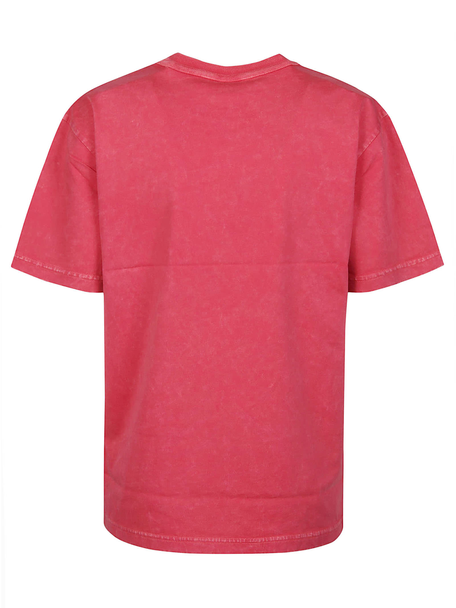 Shop Alexander Wang T Puff Logo Bound Neck Essential T-shirt In A Soft Cherry