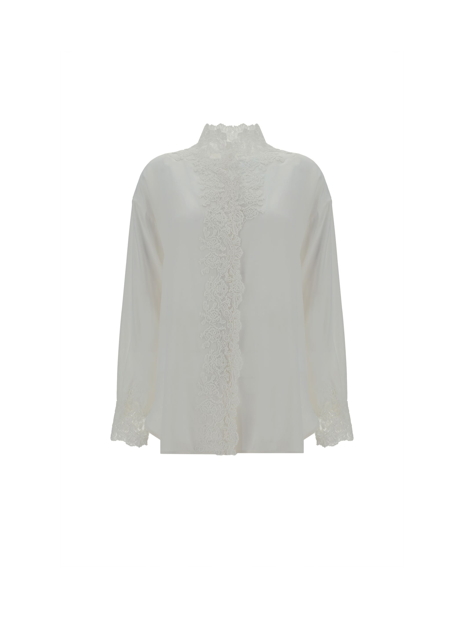 Shop Ermanno Scervino Shirt In Snow White