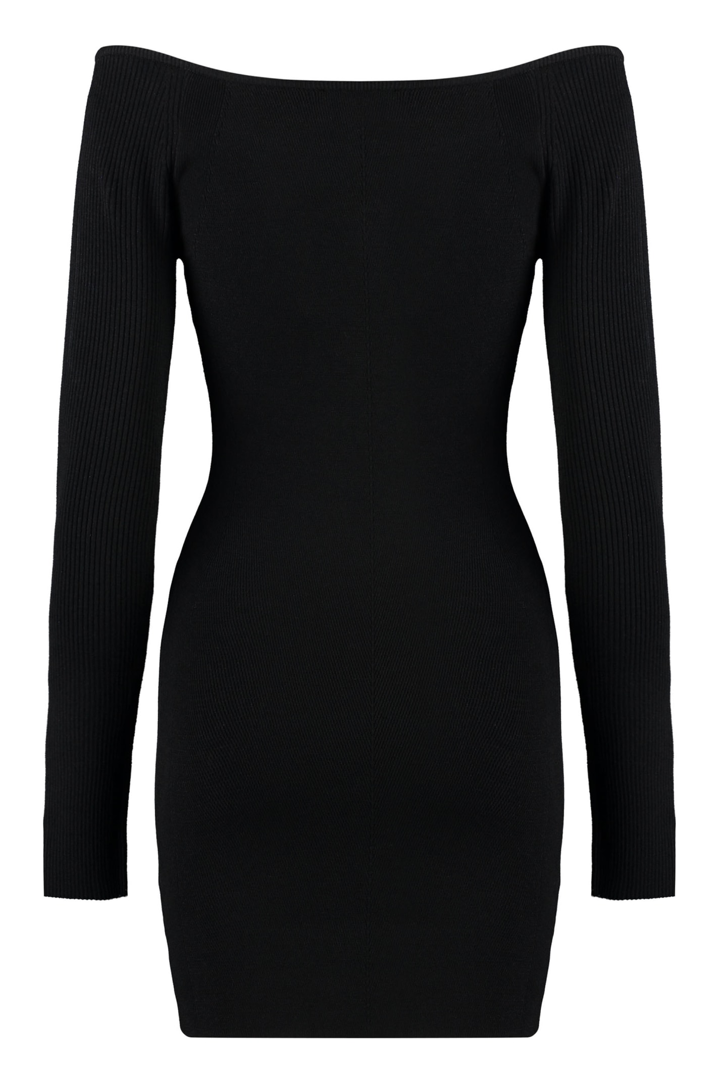 Shop Diesel M-vera Knitted Dress In Black