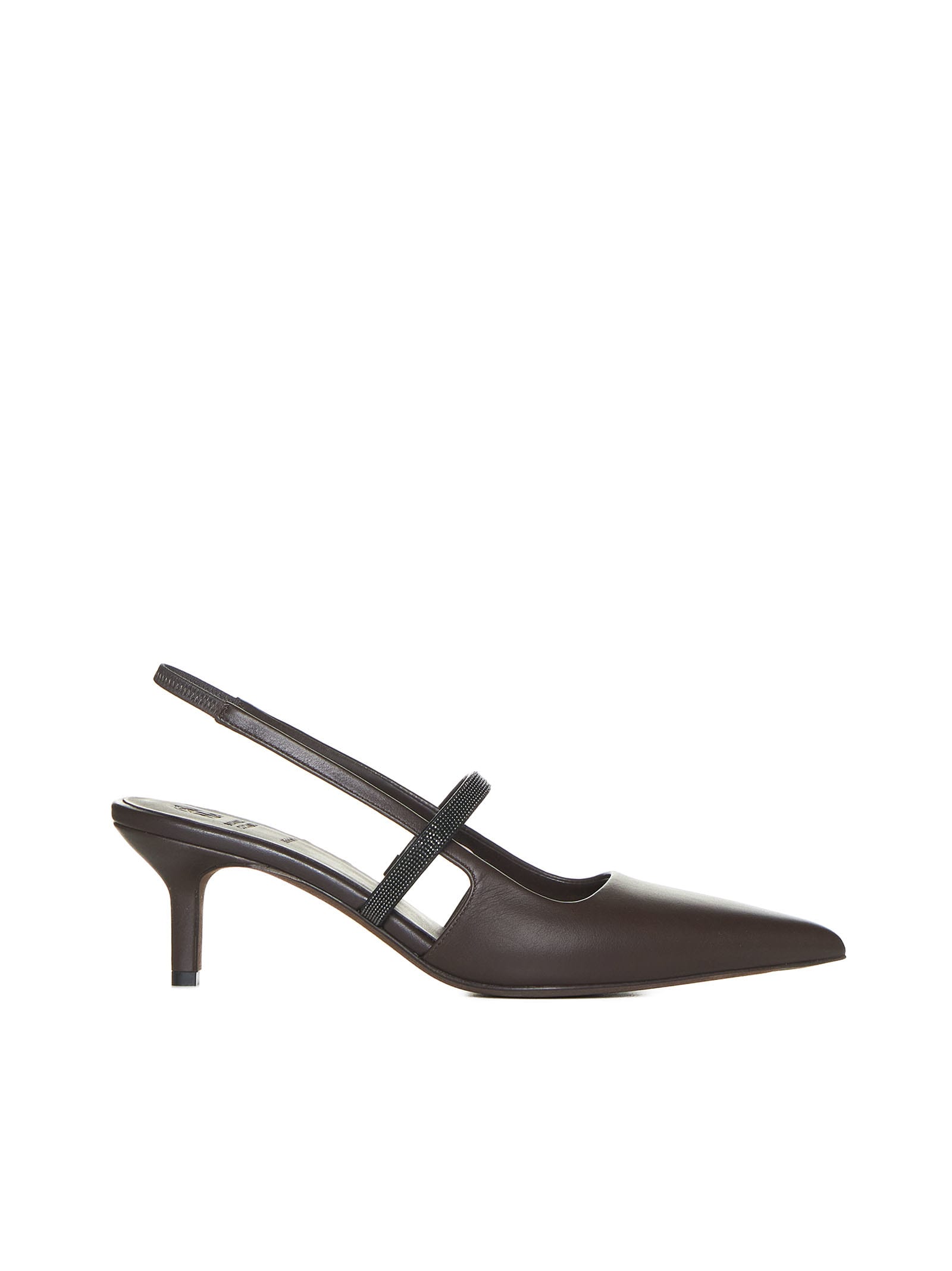 Shop Brunello Cucinelli High-heeled Shoe In Brown