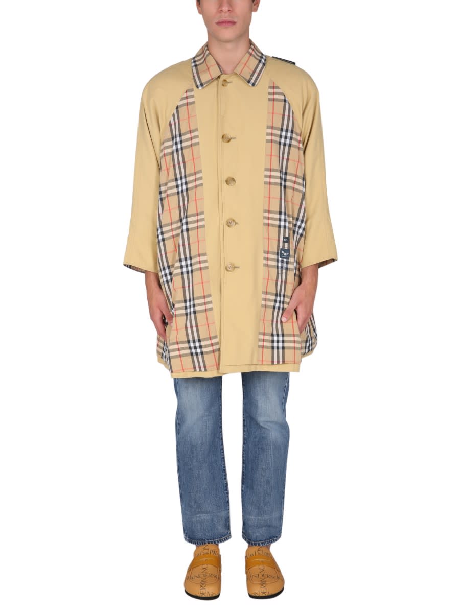 Shop 1/off Remade Burberry Trench In Multicolour