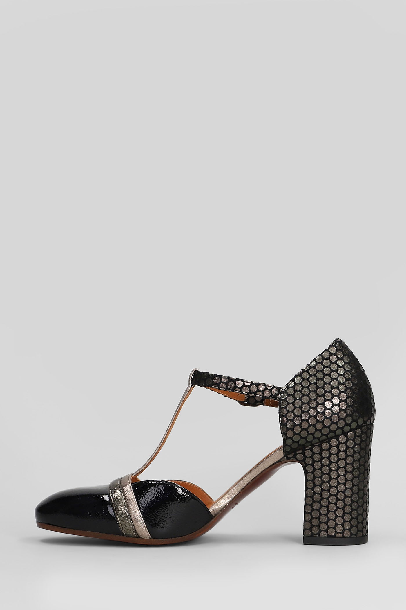 Chie Mihara 65mm Miver T-bar Heeled Pumps In Black