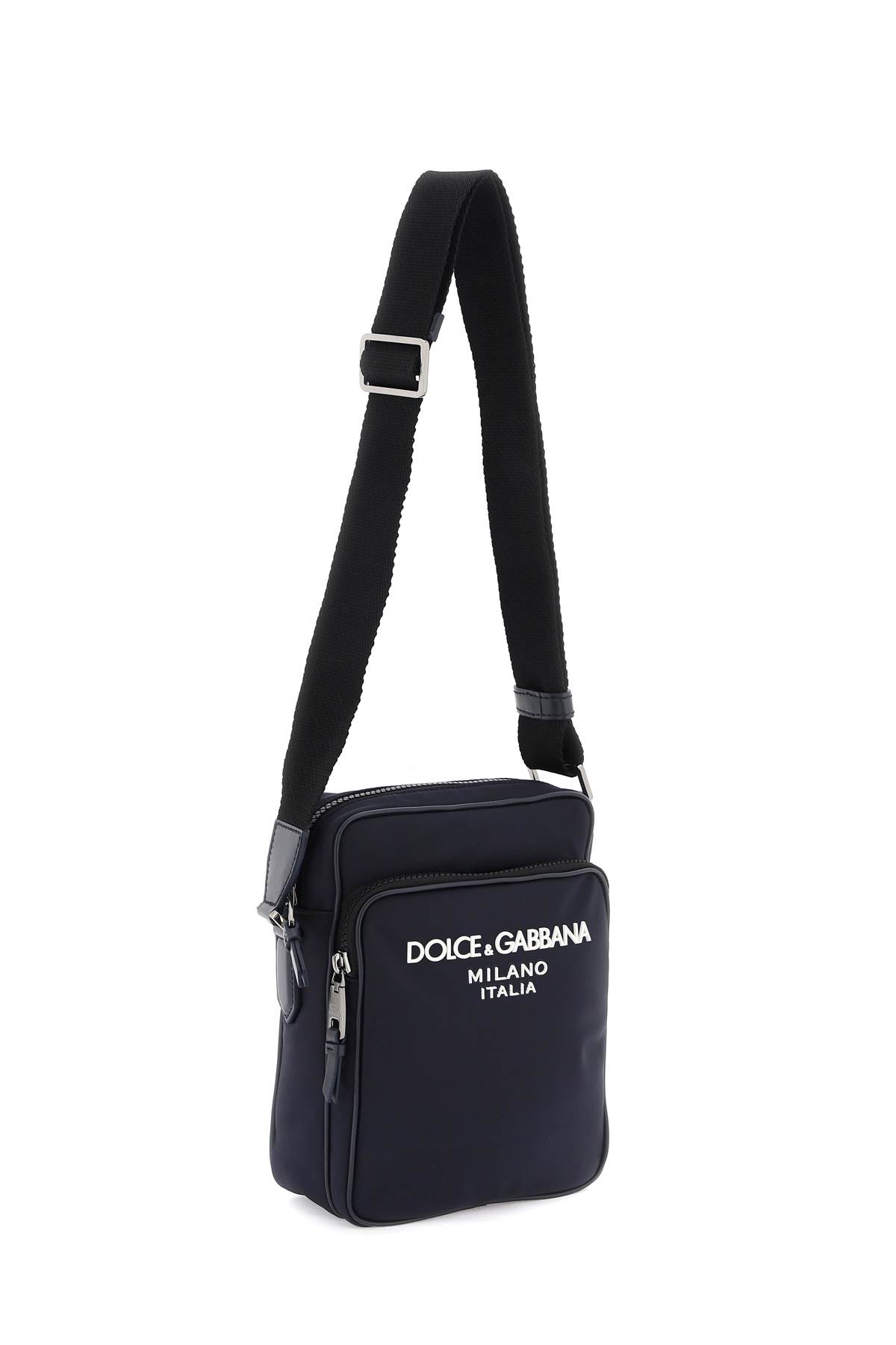Dolce & Gabbana Nylon Crossbody Bag In Blu Blu Navy (blue)