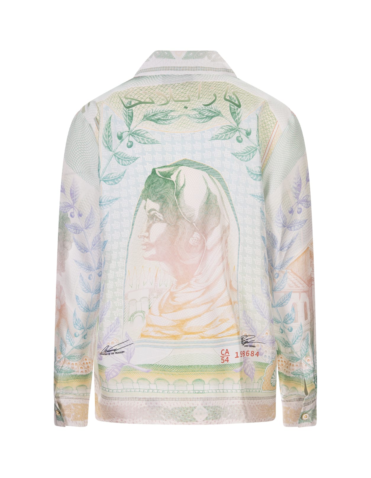 Shop Casablanca La Monnaie Silk Shirt In Multicolour