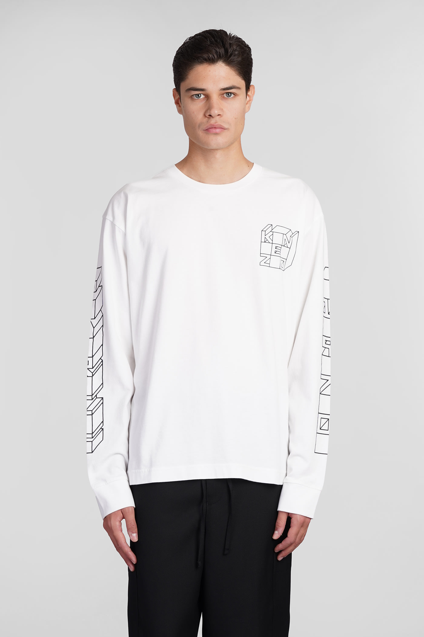 Shop Kenzo T-shirt In White Cotton