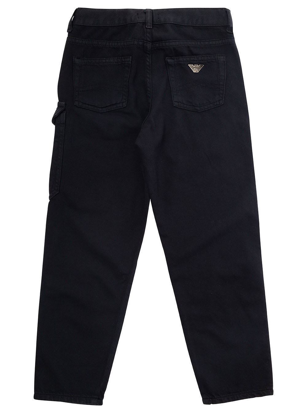 Shop Emporio Armani Pantalone 5 Tasche In Blu Navy