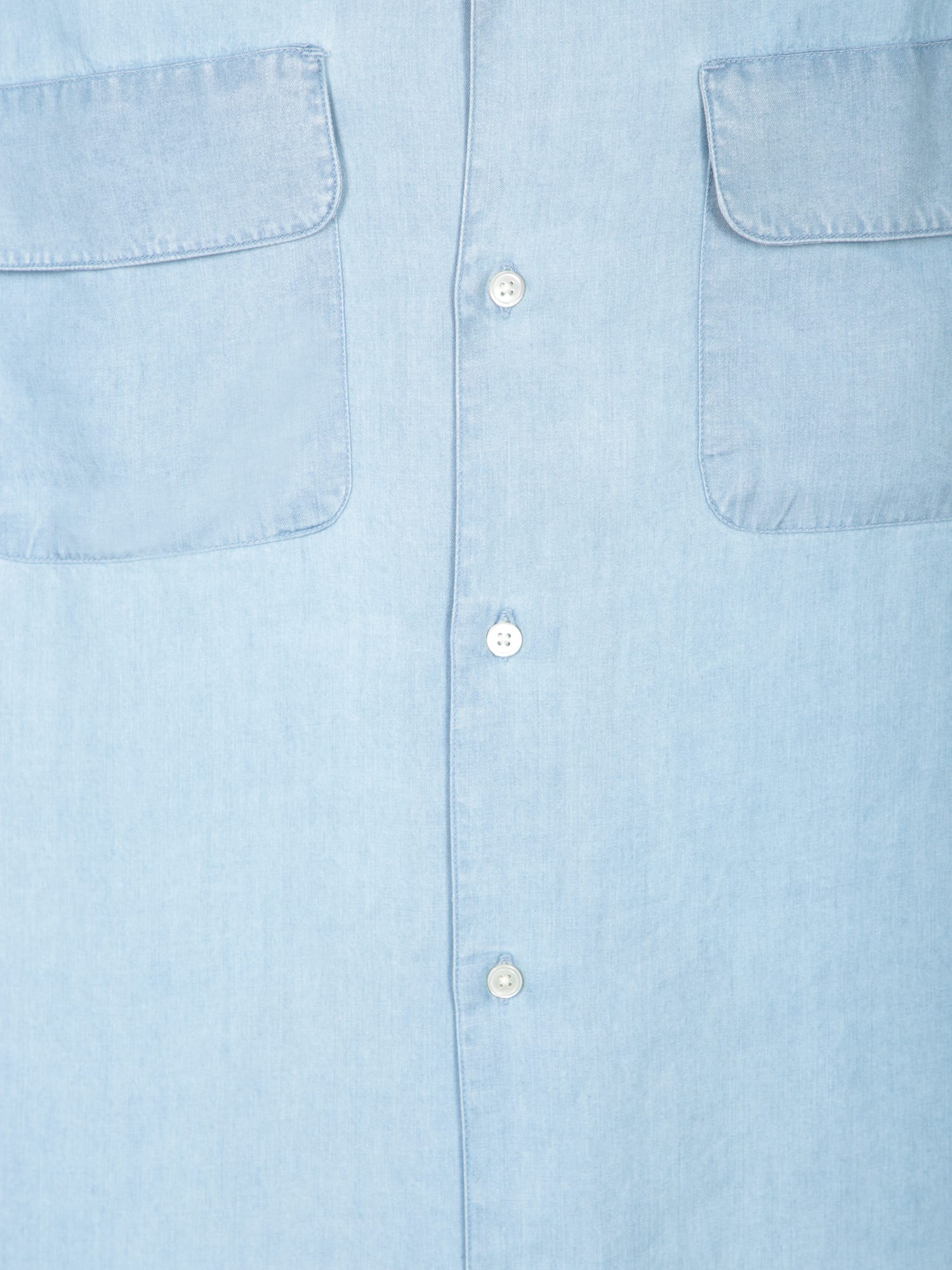 OFFICINE GENERALE LETO LIGHT BLUE LYOCELL SHIRT