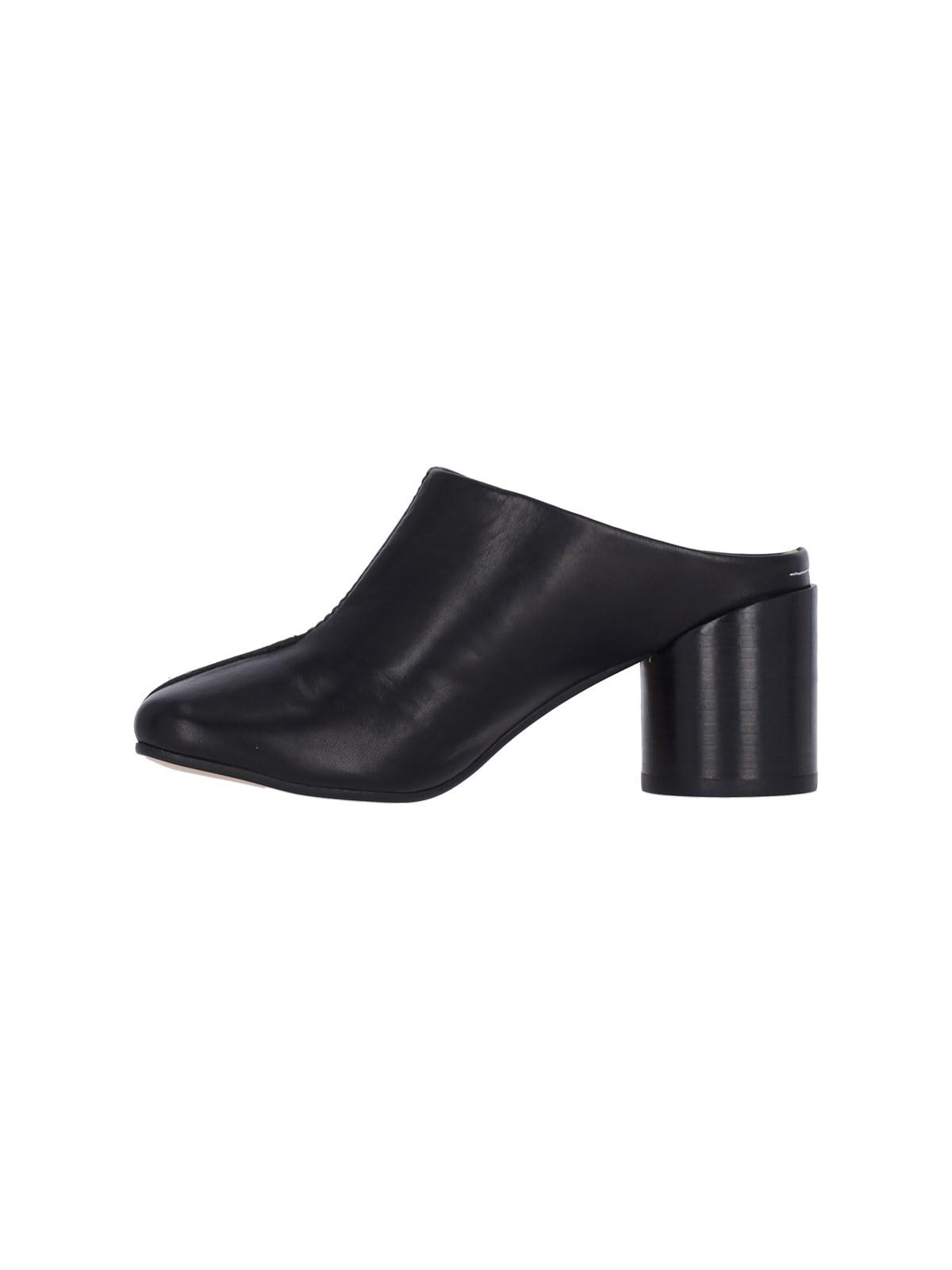 Shop Mm6 Maison Margiela Stitch-out Mules In Black