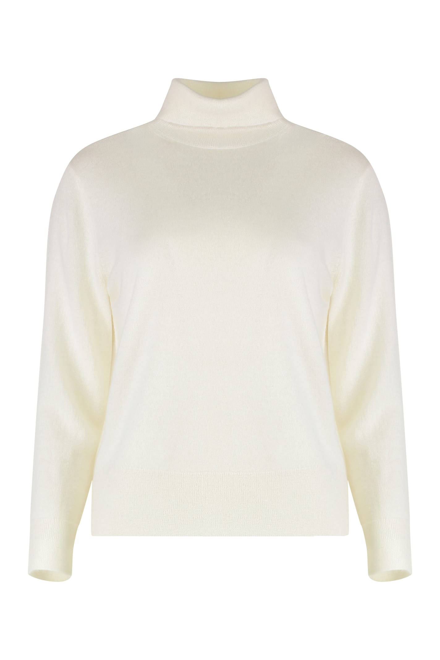 Vince Turtleneck Sweater In Wool And Silk In Neutral