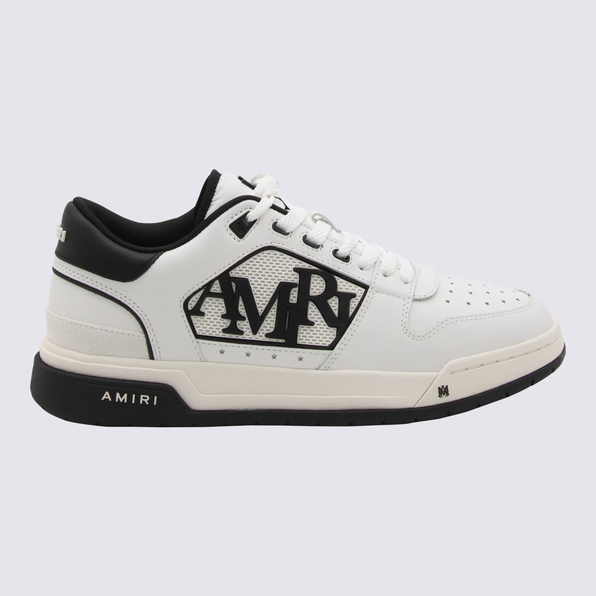 Amiri White And Black Leather Sneakers