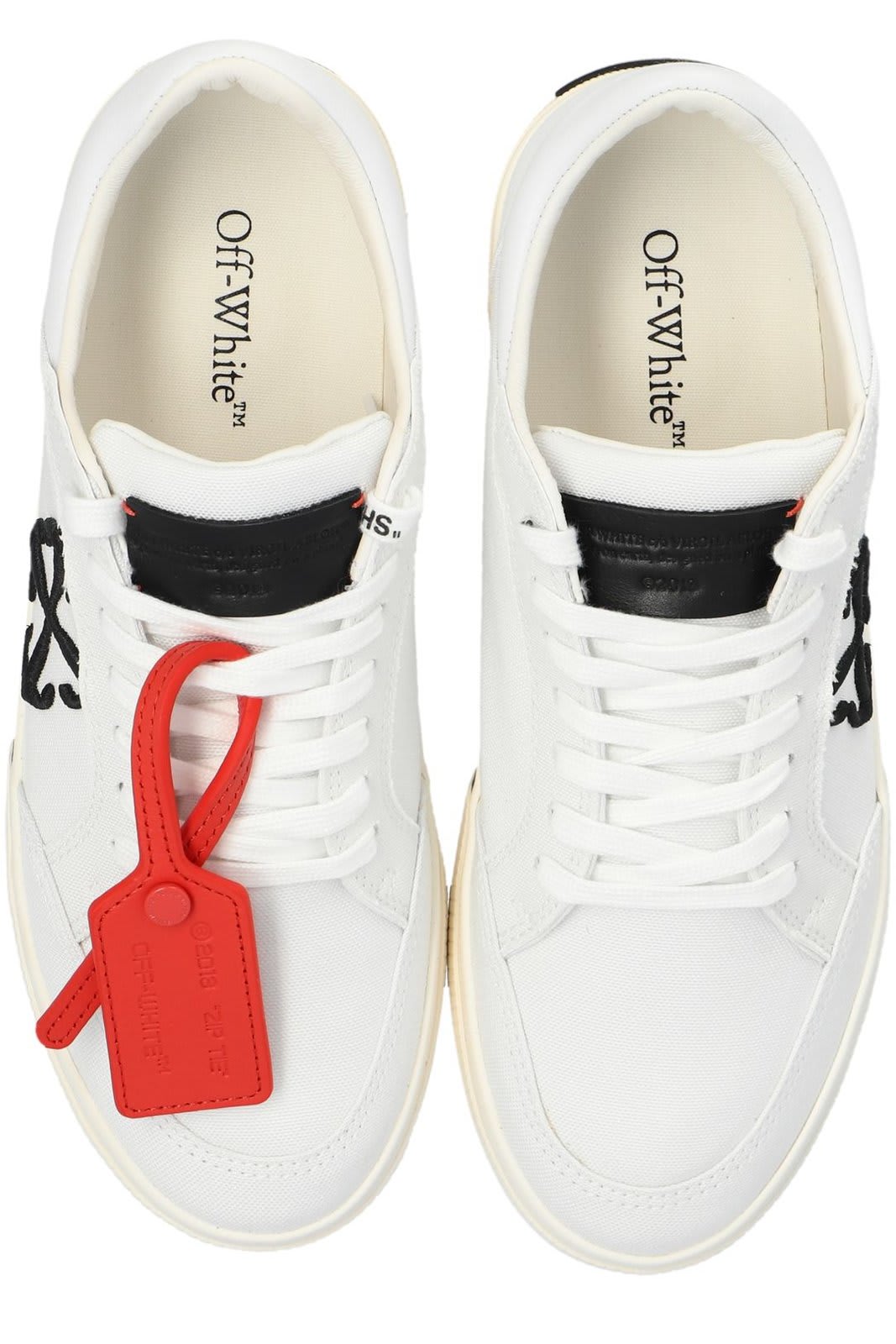 Shop Off-white New Low Vulcanized Lace-up Sneakers In White