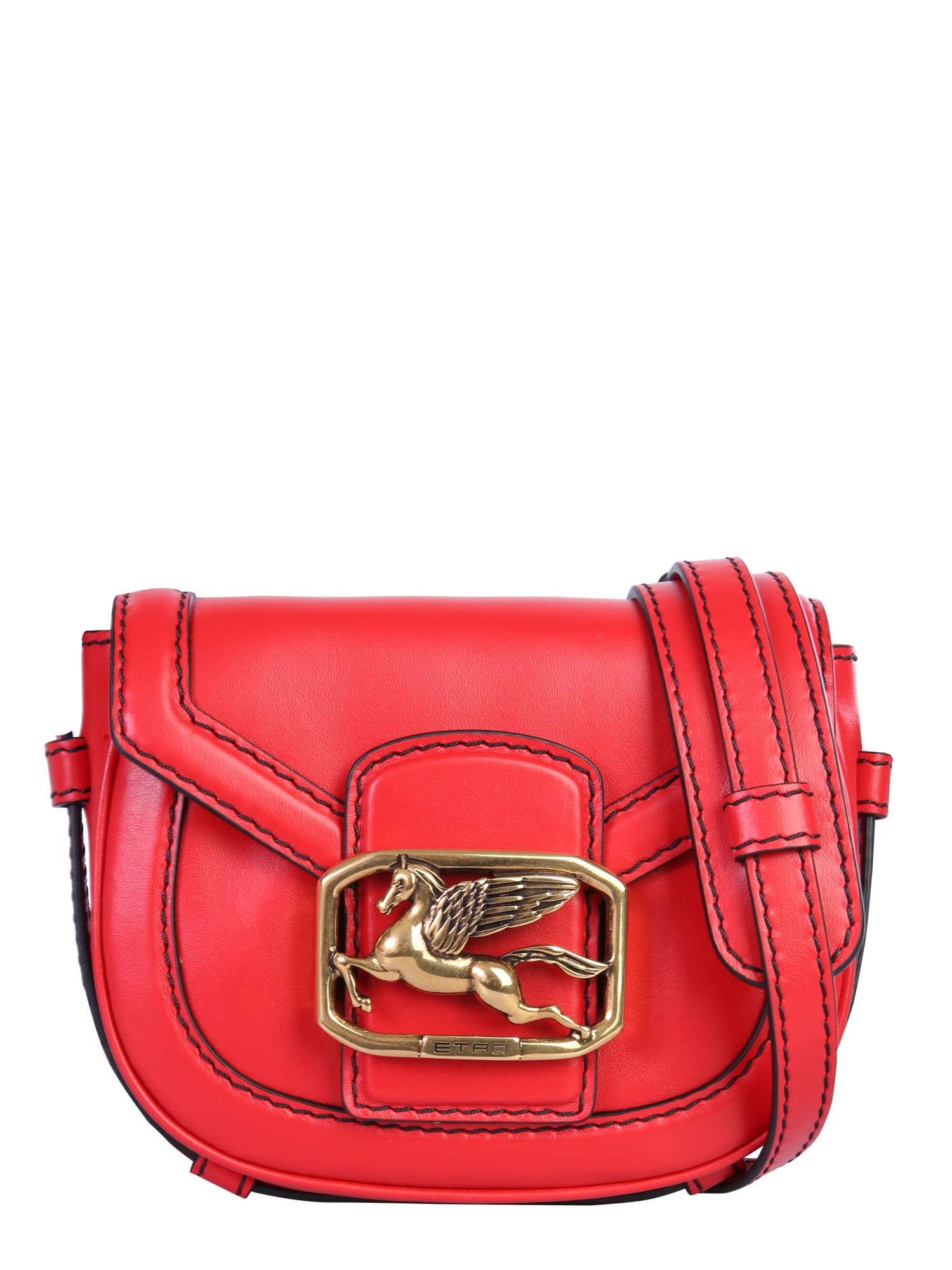 Etro Pegaso Shoulder Bag In Rosso