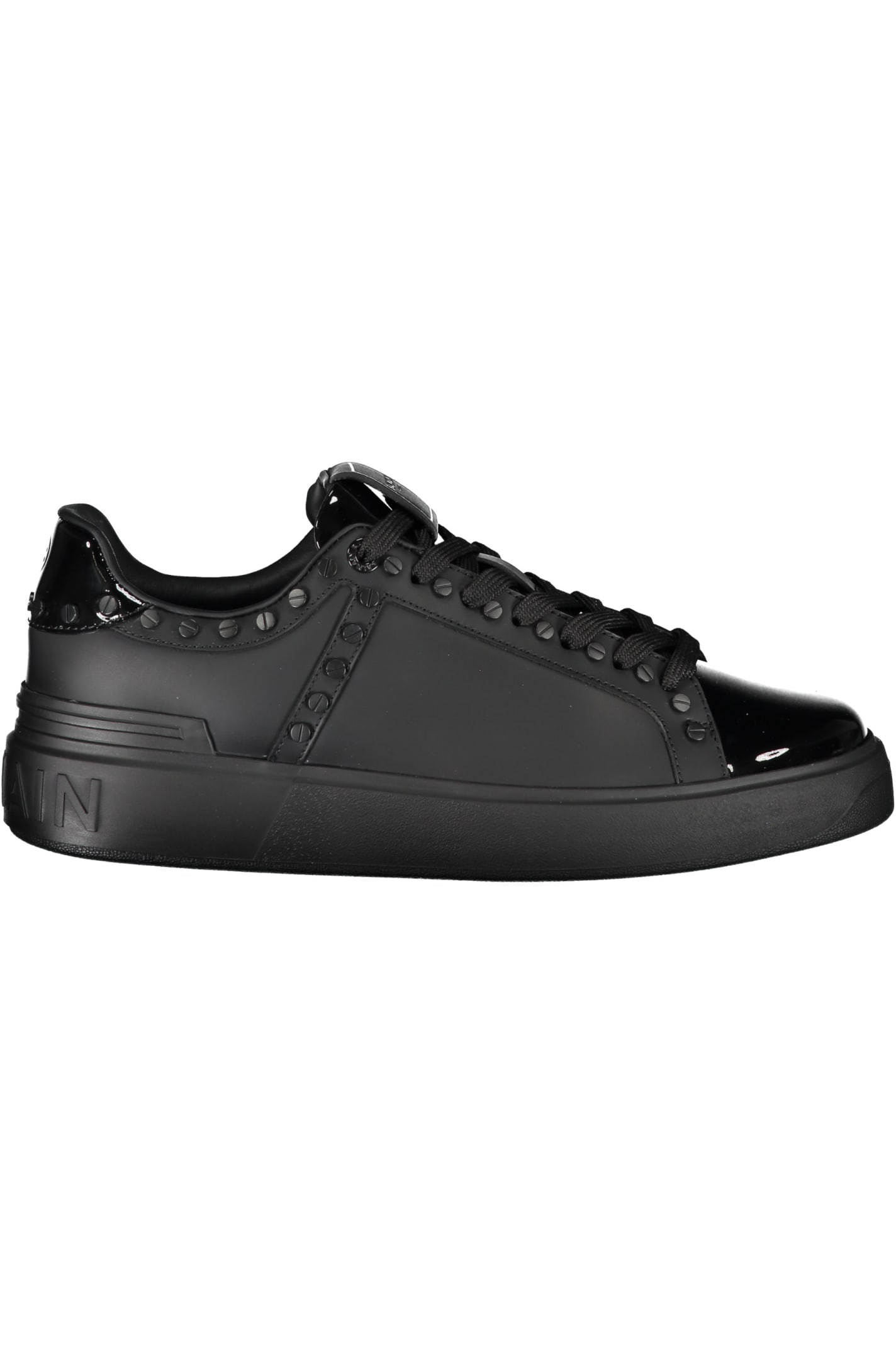 Balmain Leather Trainers In Black
