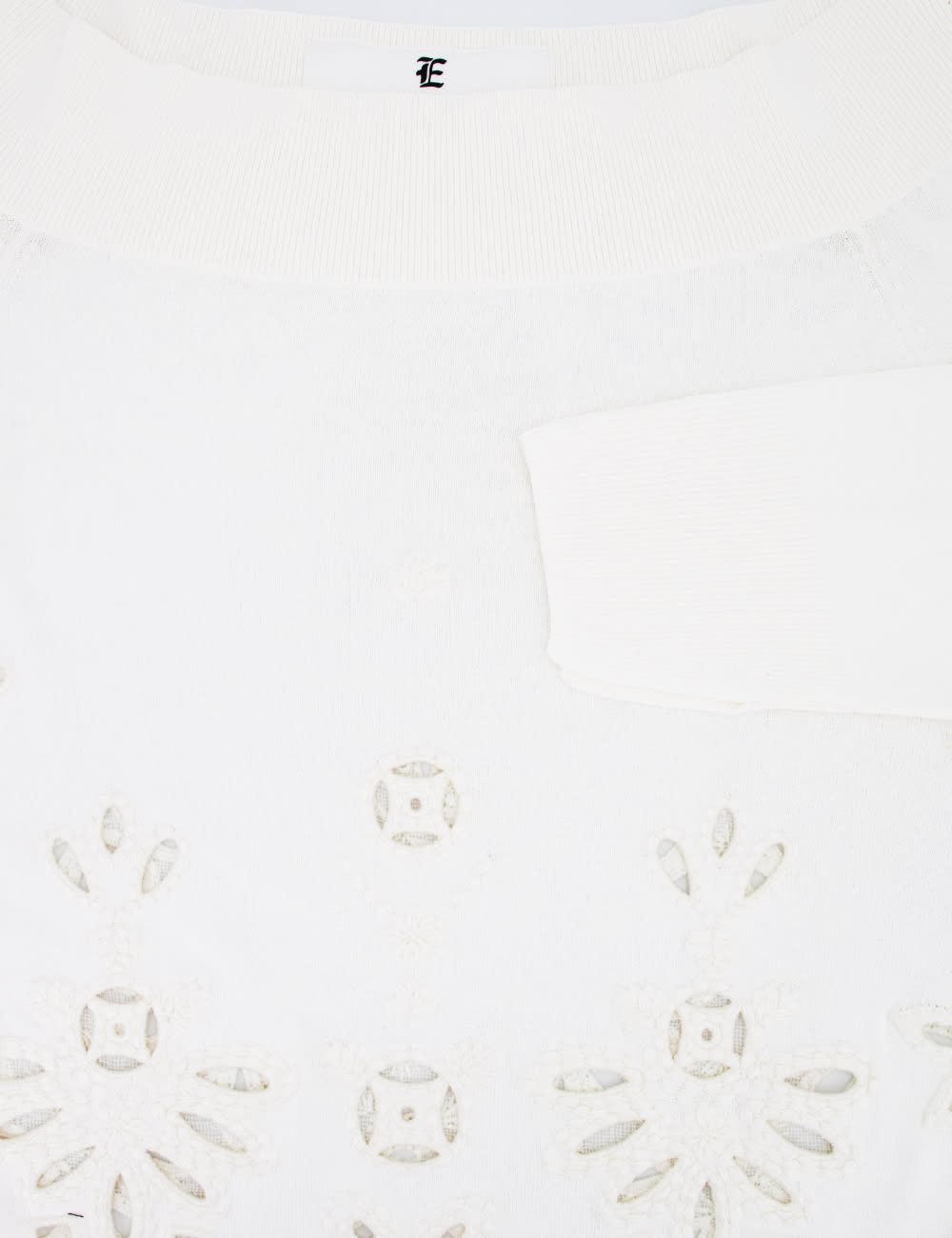 Shop Ermanno Scervino Sweater In Blanc De Blanc_off White