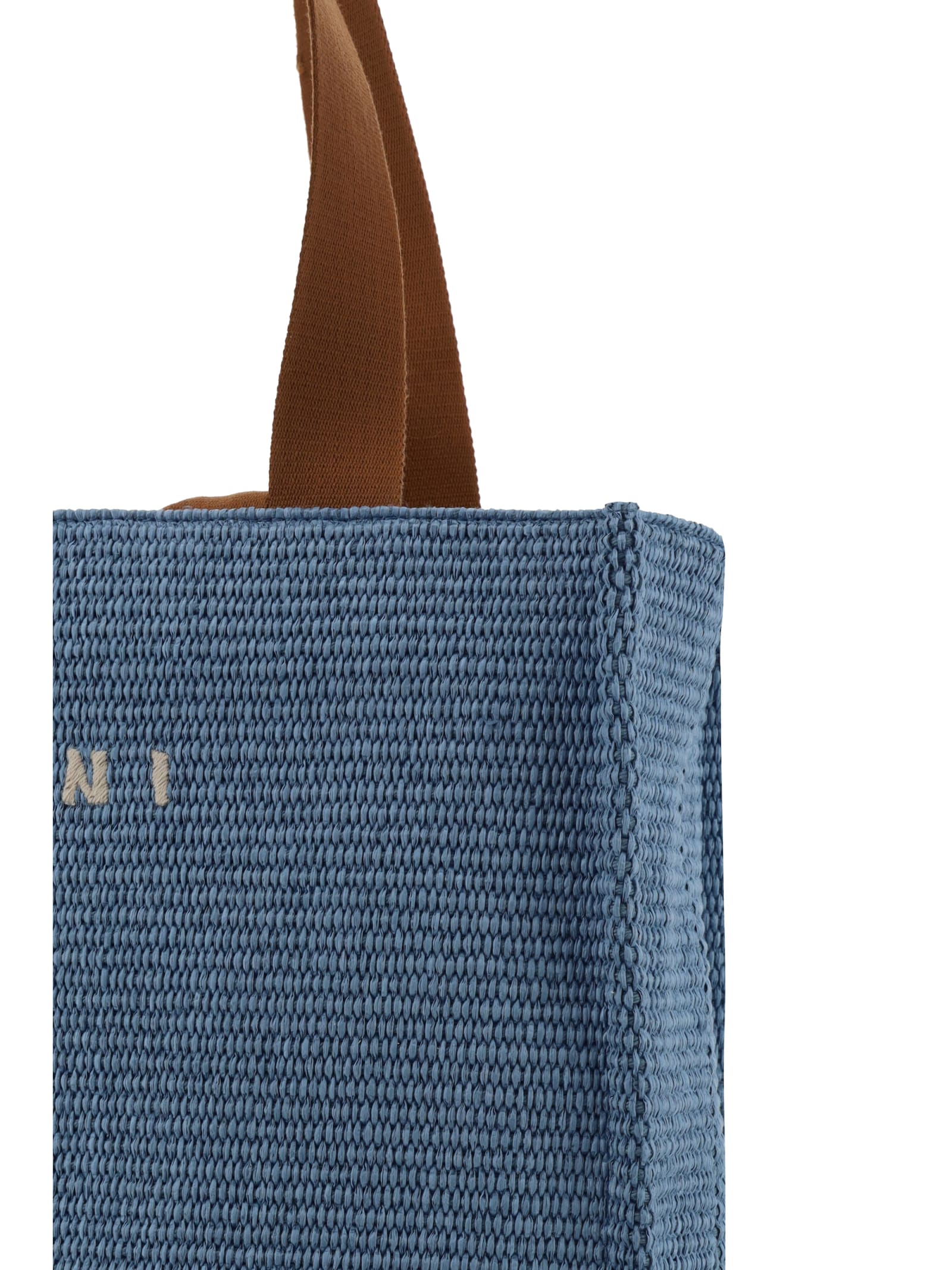 Shop Marni Handbag In Gnawed Blue