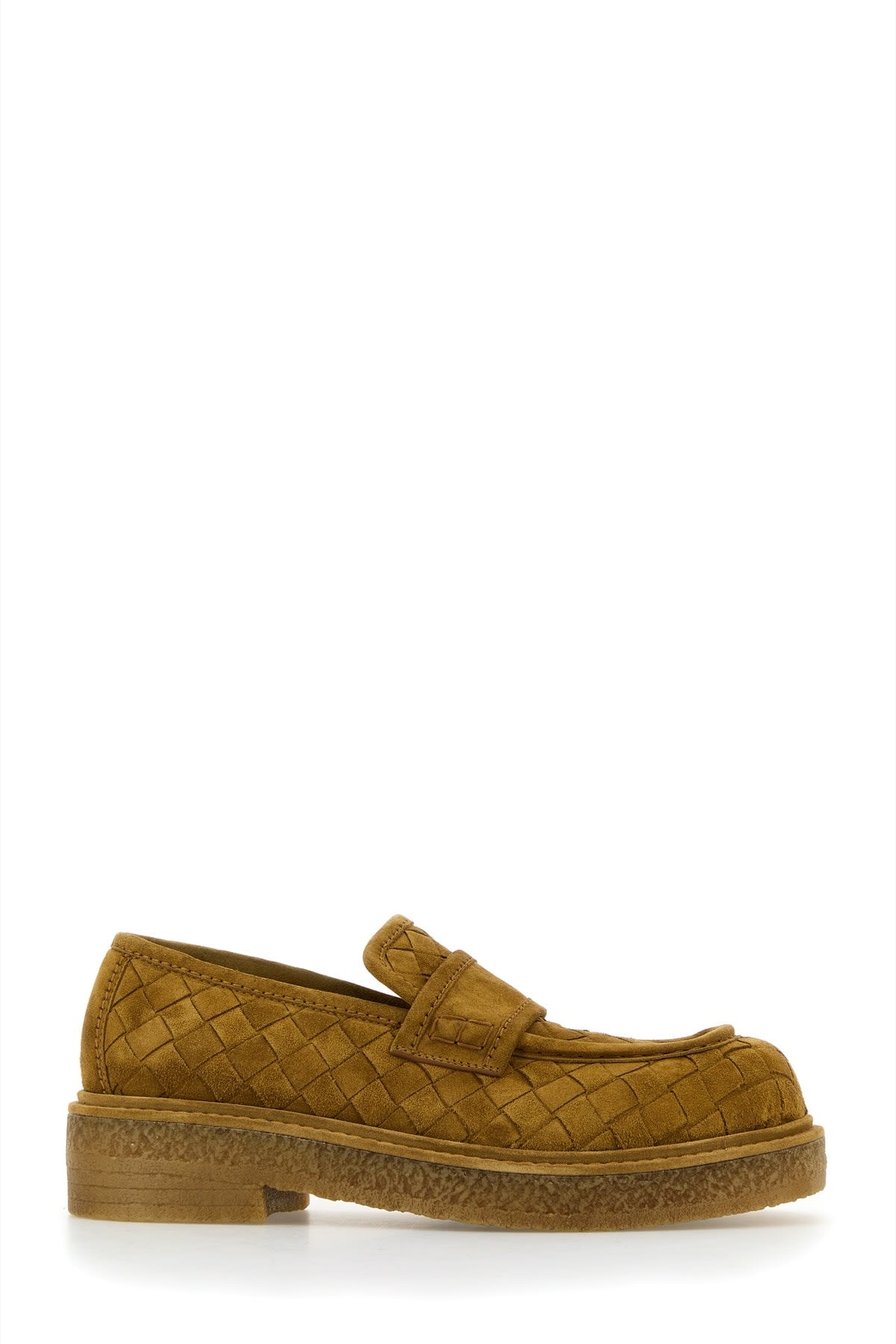 Shop Bottega Veneta Loafer Intreccio In Cork