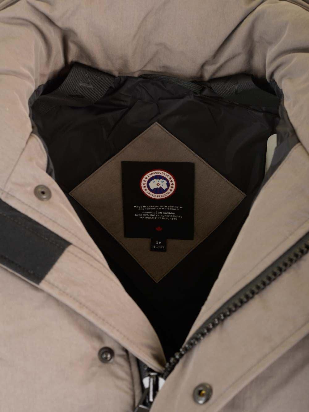 Shop Canada Goose Wyndham Hooded Padded Jacket In Grey