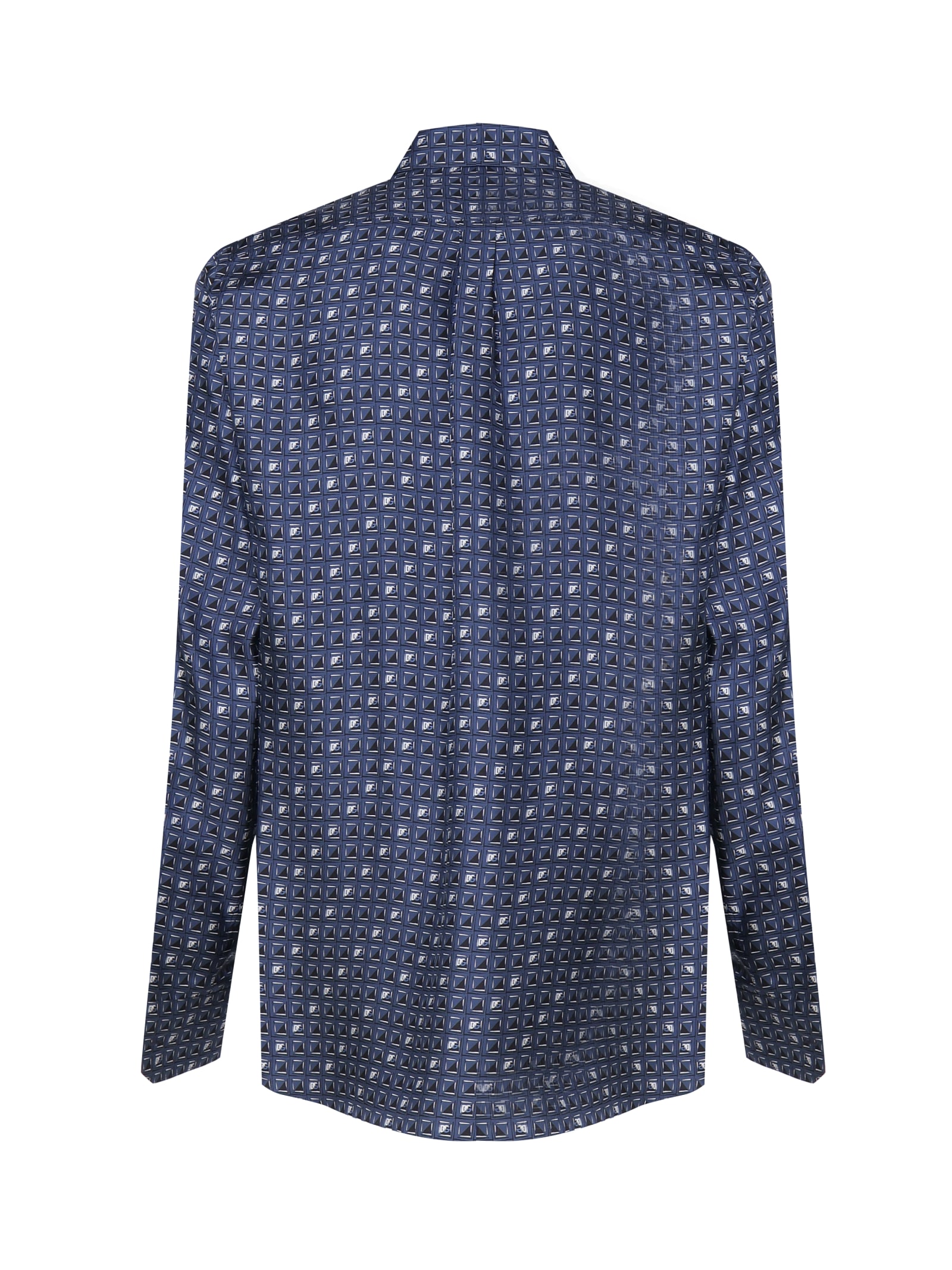 Shop Dolce & Gabbana Silk Shirt In Blue