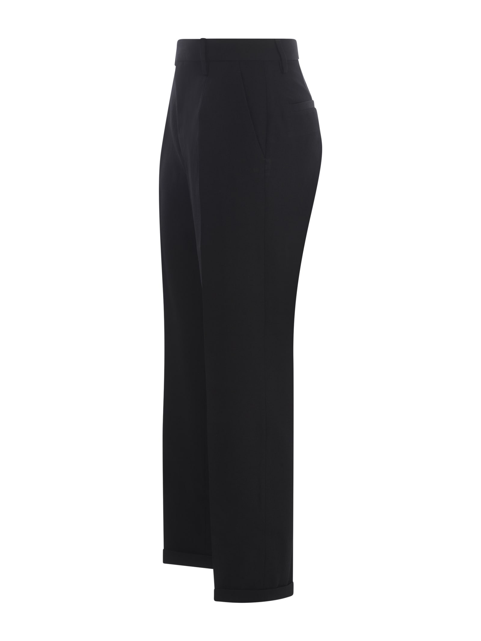 Shop Dsquared2 Trousers  In Virgin Wool In Black