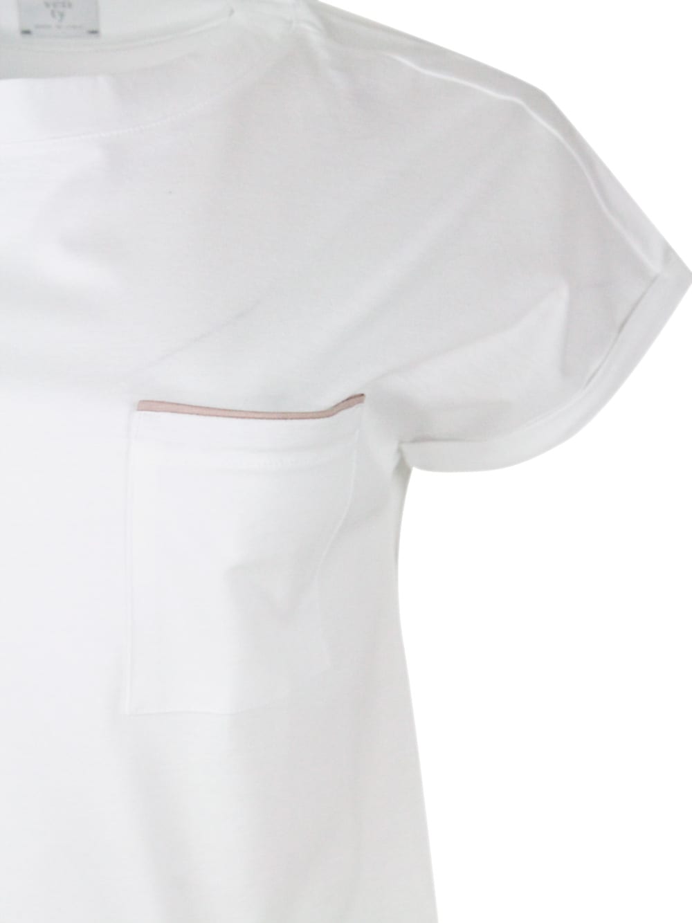 Eleventy T-shirt In Bianco - Beige