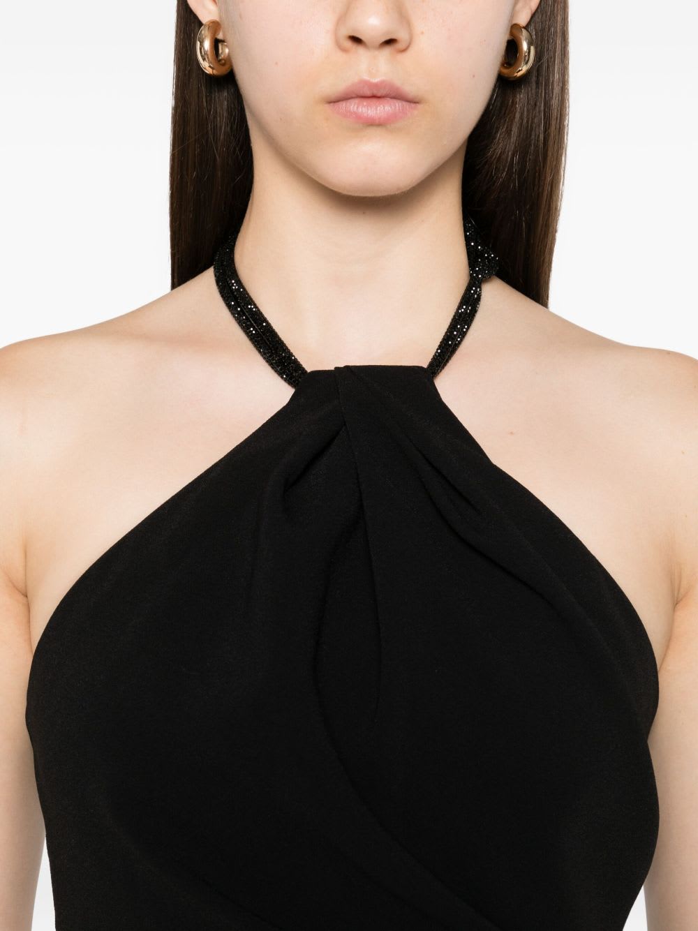 Solace London Riva Maxi Dress In Black