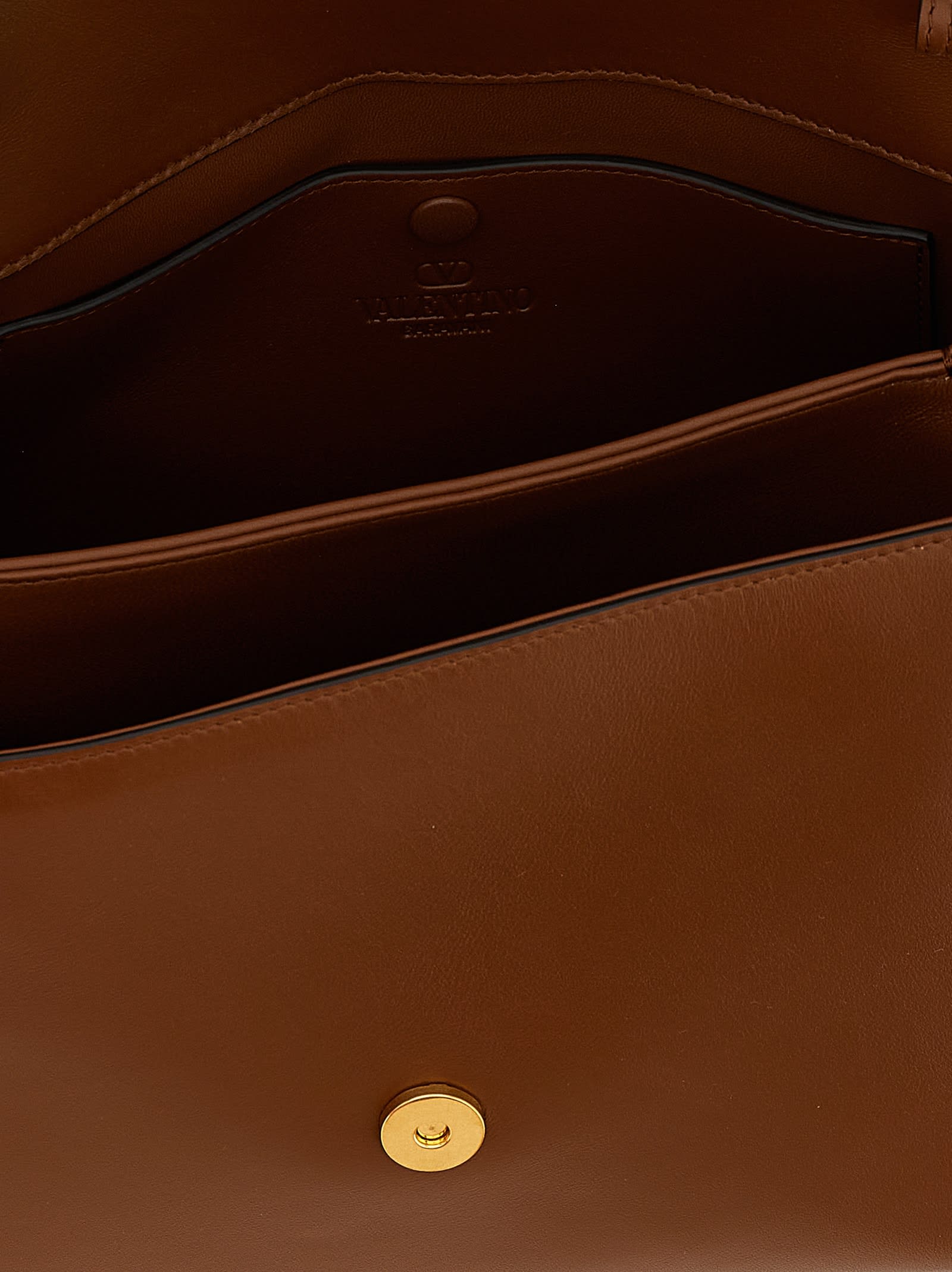 Valentino Garavani 9to5 Leather Handbag In Brown