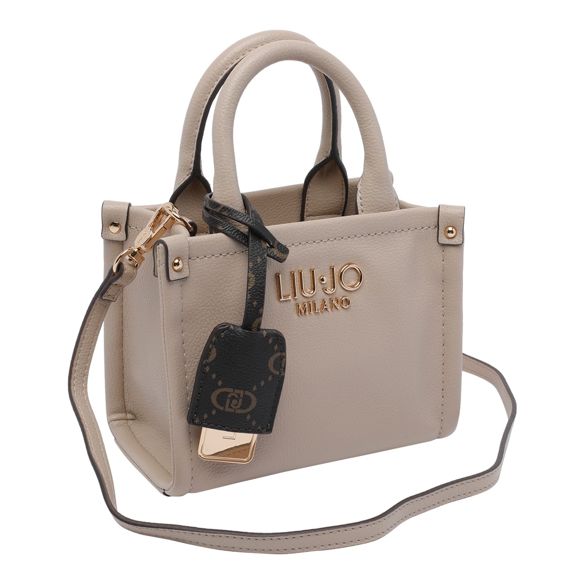 Liu •jo Logo Handbag In Sand