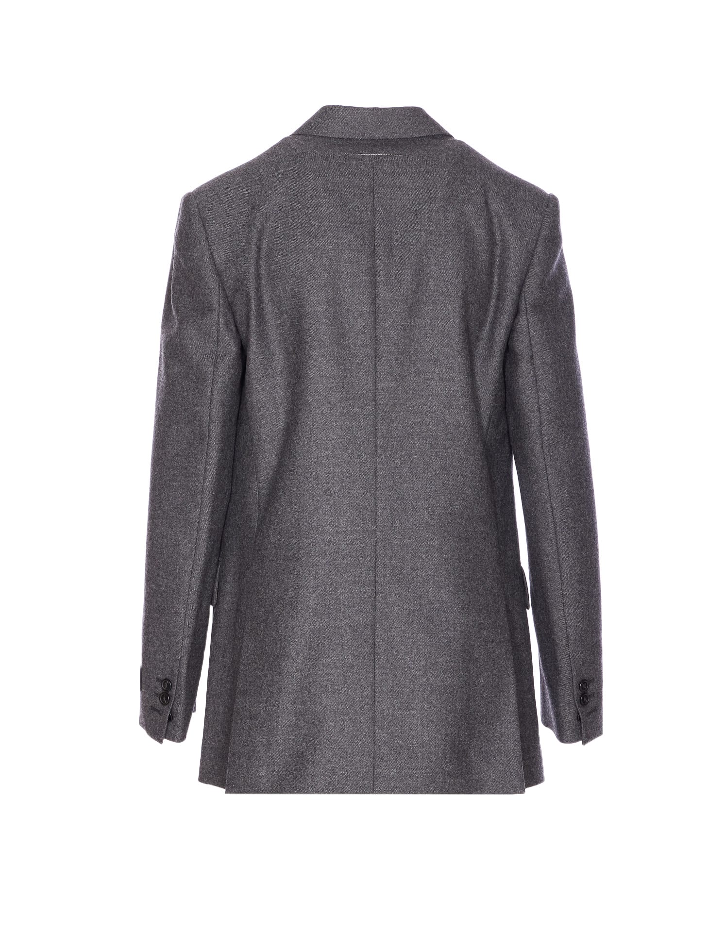 Mm6 Maison Margiela Vent Back Front Pockets Lapels Notched In Gray