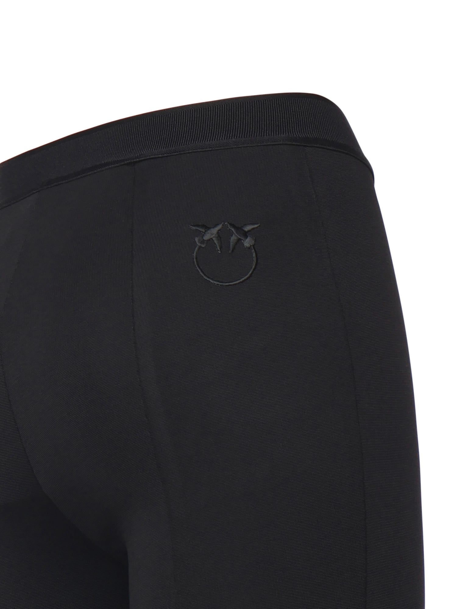 Pinko Flared Leggings With Logo In Black