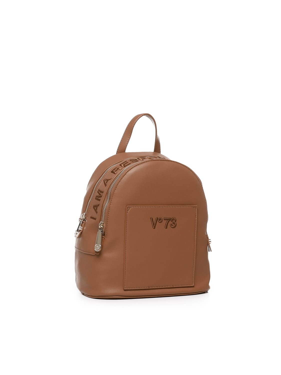 Shop V73 Echo 73 Backpack With Embroidered Logo In Brandy