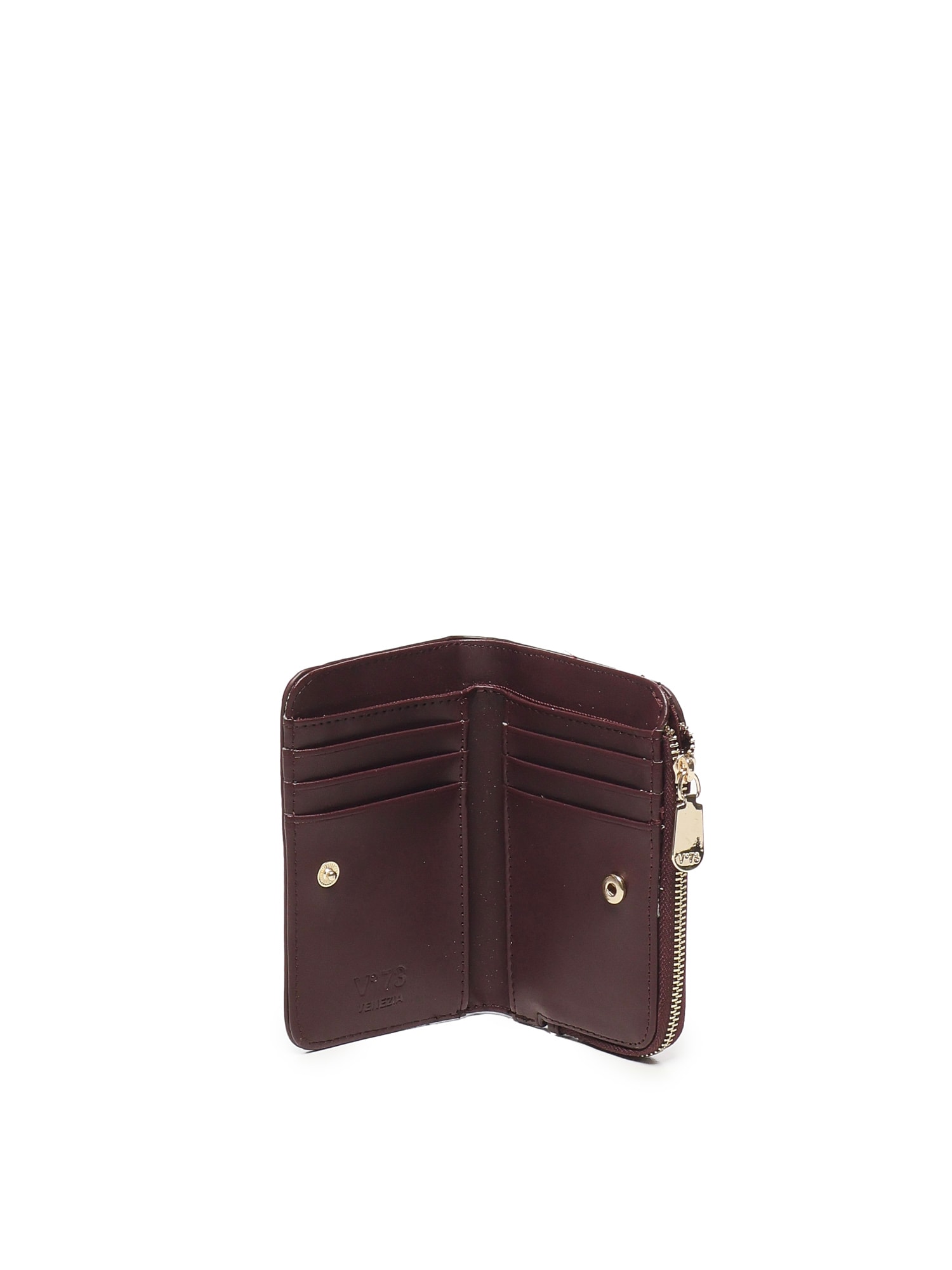 V73 Zip-around Wallet In Brown
