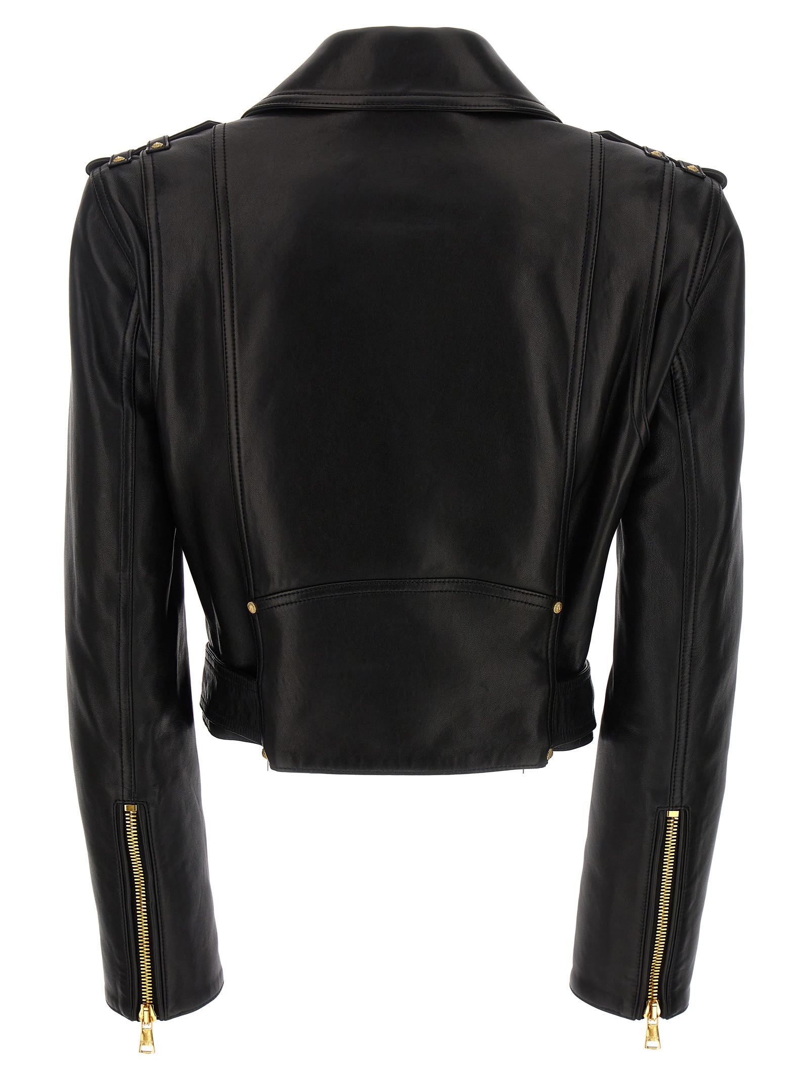 Shop Balmain Biker Nail In Black