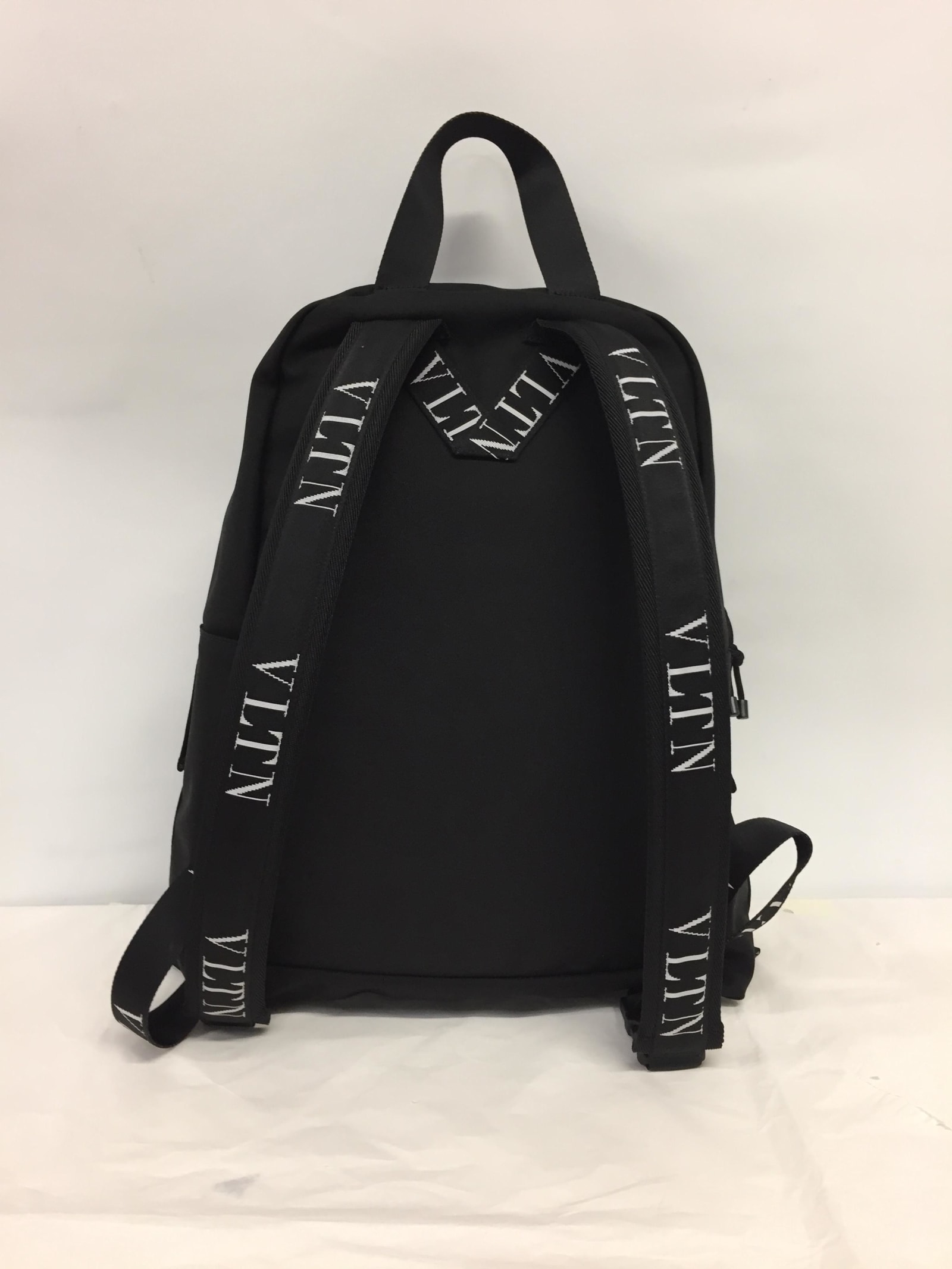 Shop Valentino Nylon Backpack In Nero/bianco