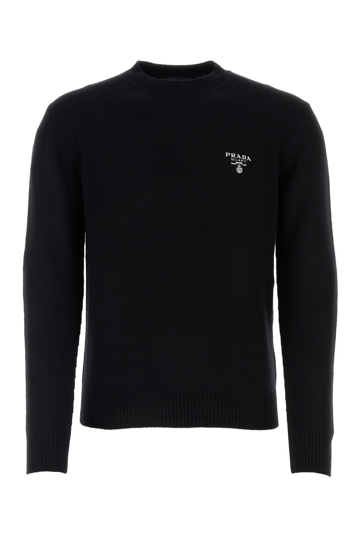 Shop Prada Black Cashmere Sweater In Nero