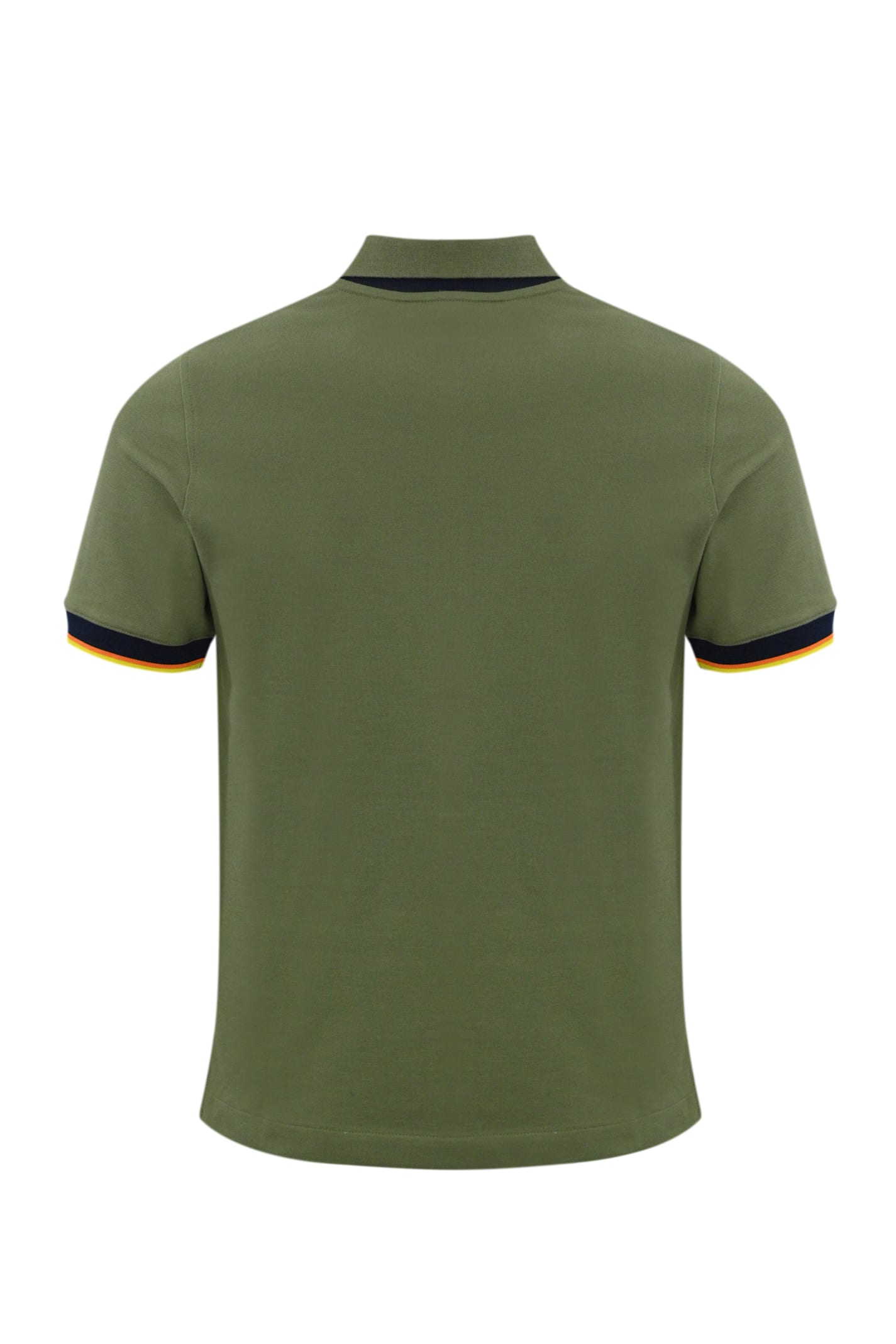 K-way Vincent Piquet Polo Shirt In Cotton In Green Lichen
