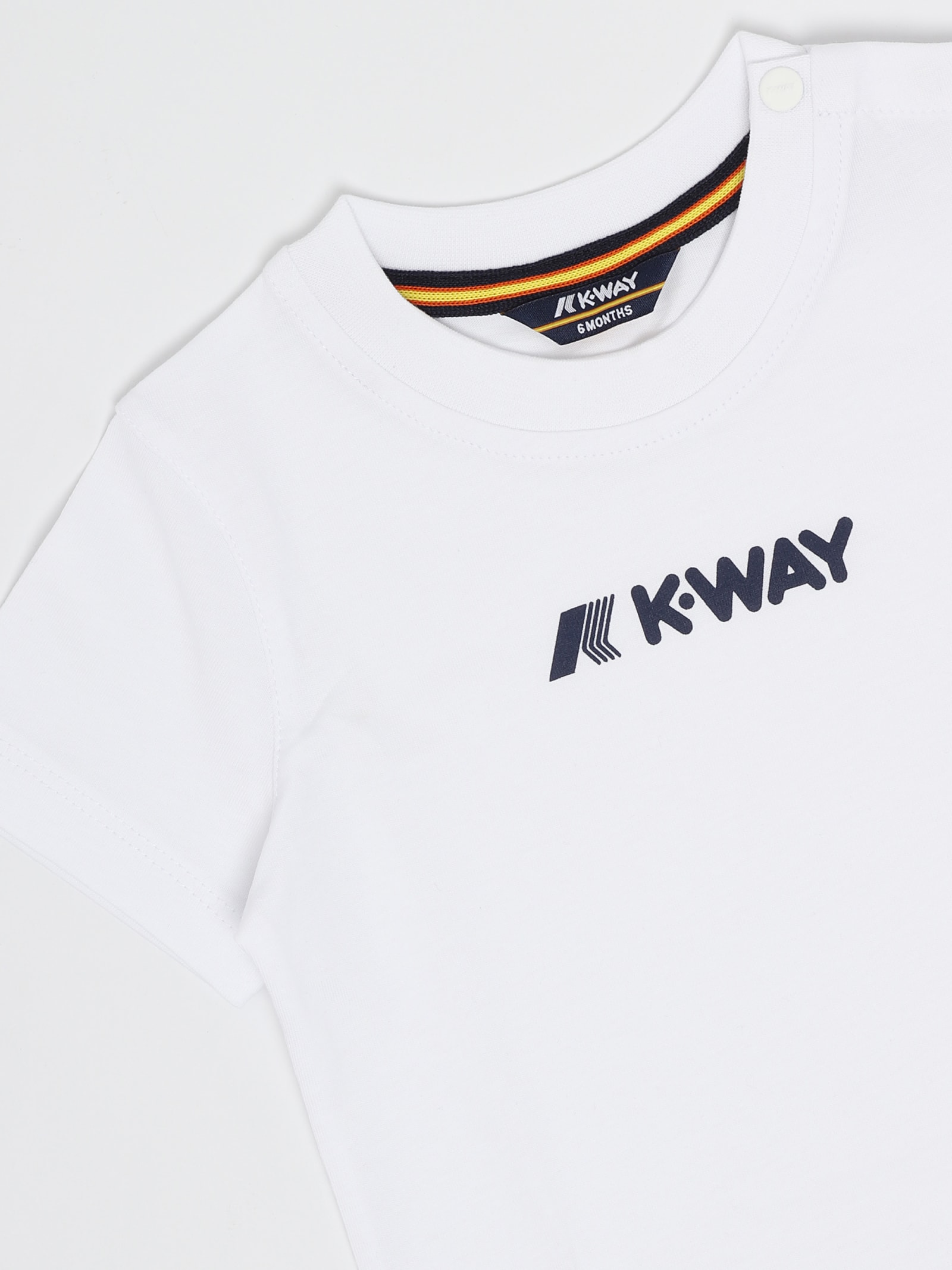 Shop K-way T-shirt Pete Logo T-shirt In Bianco