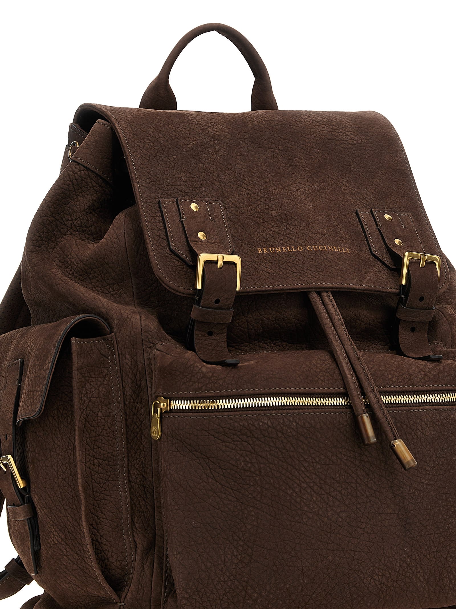 Shop Brunello Cucinelli City Backpack In Brown