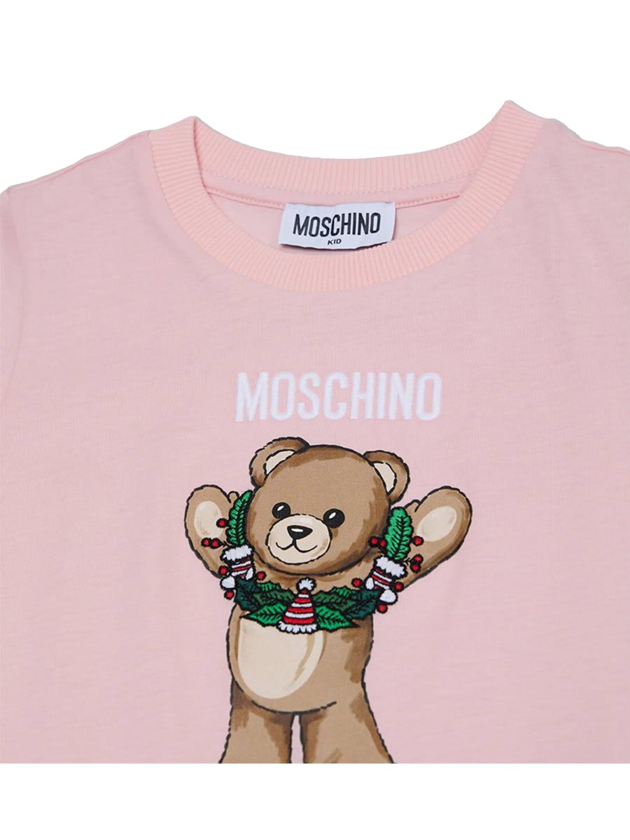 Moschino T-shirt With Logo In Pink