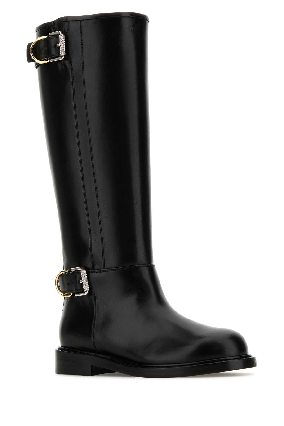 GIVENCHY BLACK LEATHER VOYOU BOOTS 