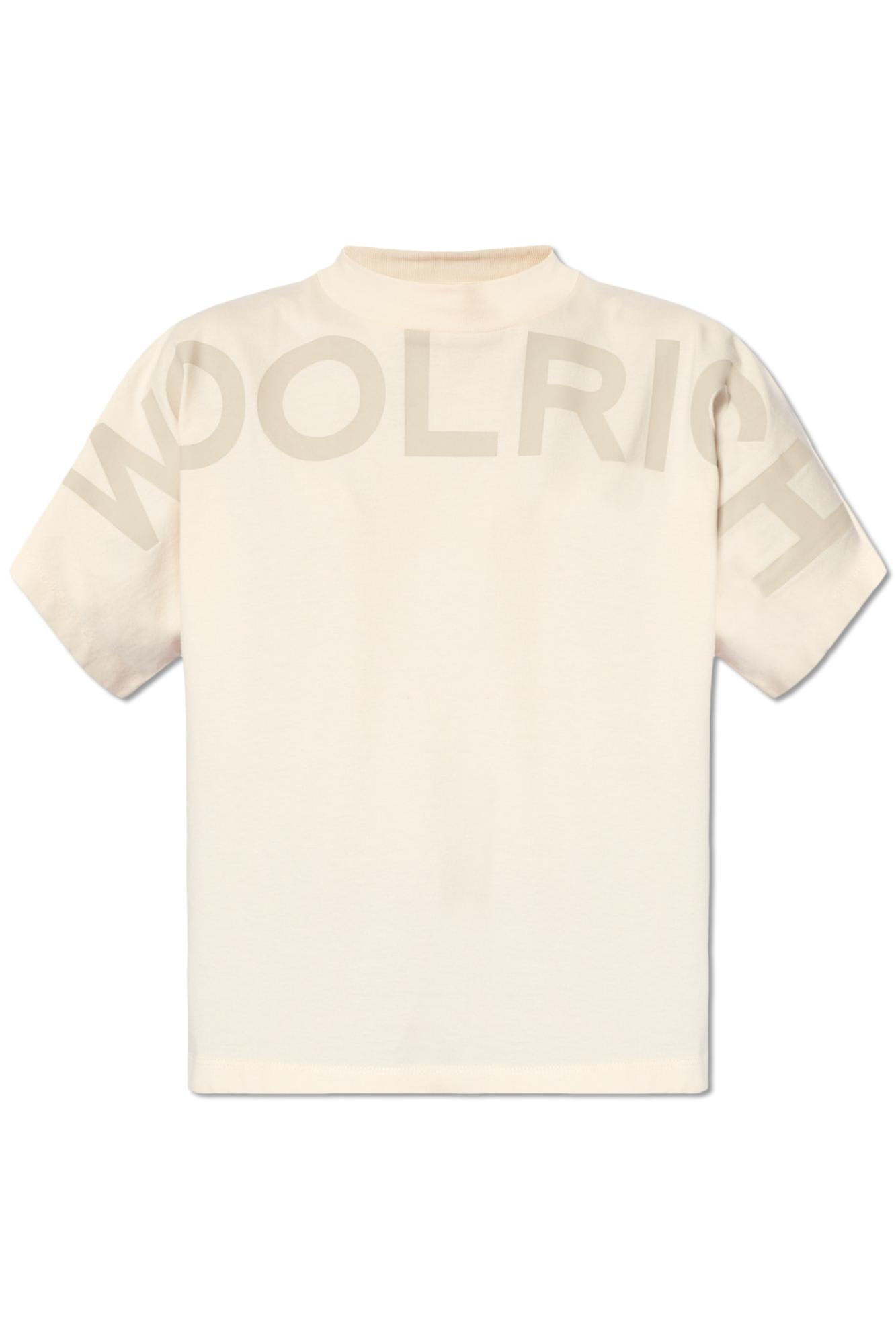 Shop Woolrich Cotton T-shirt With Logo In White