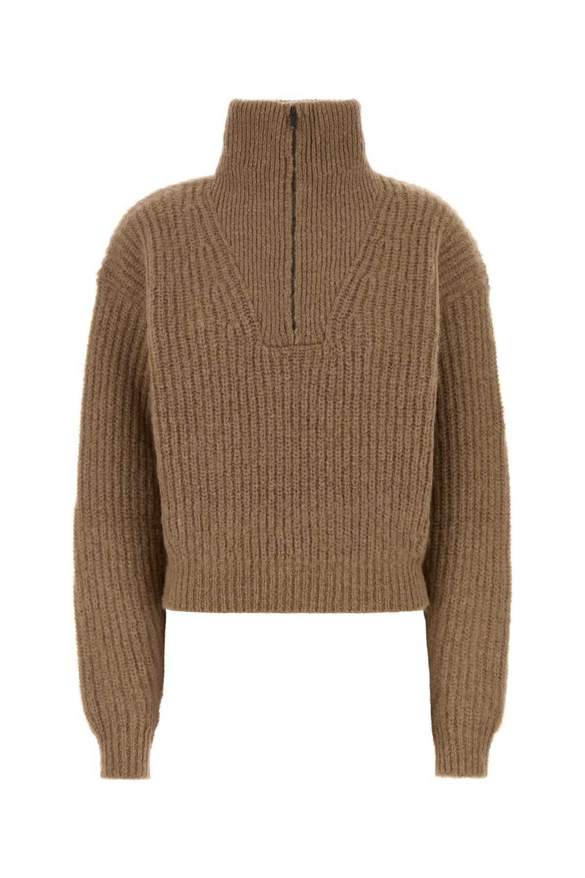 Isabel Marant Étoile Isabel Marant Etoile Camel Mohair Blend Danita Sweater In Animal Print