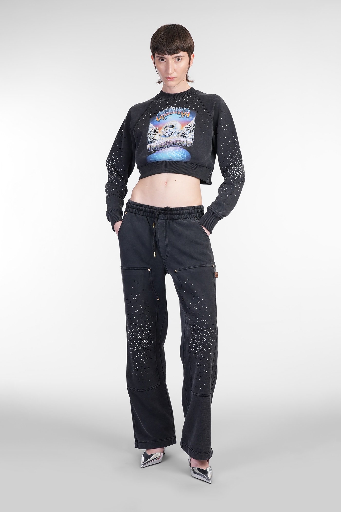 Casablanca Sweatshirt In Black Cotton