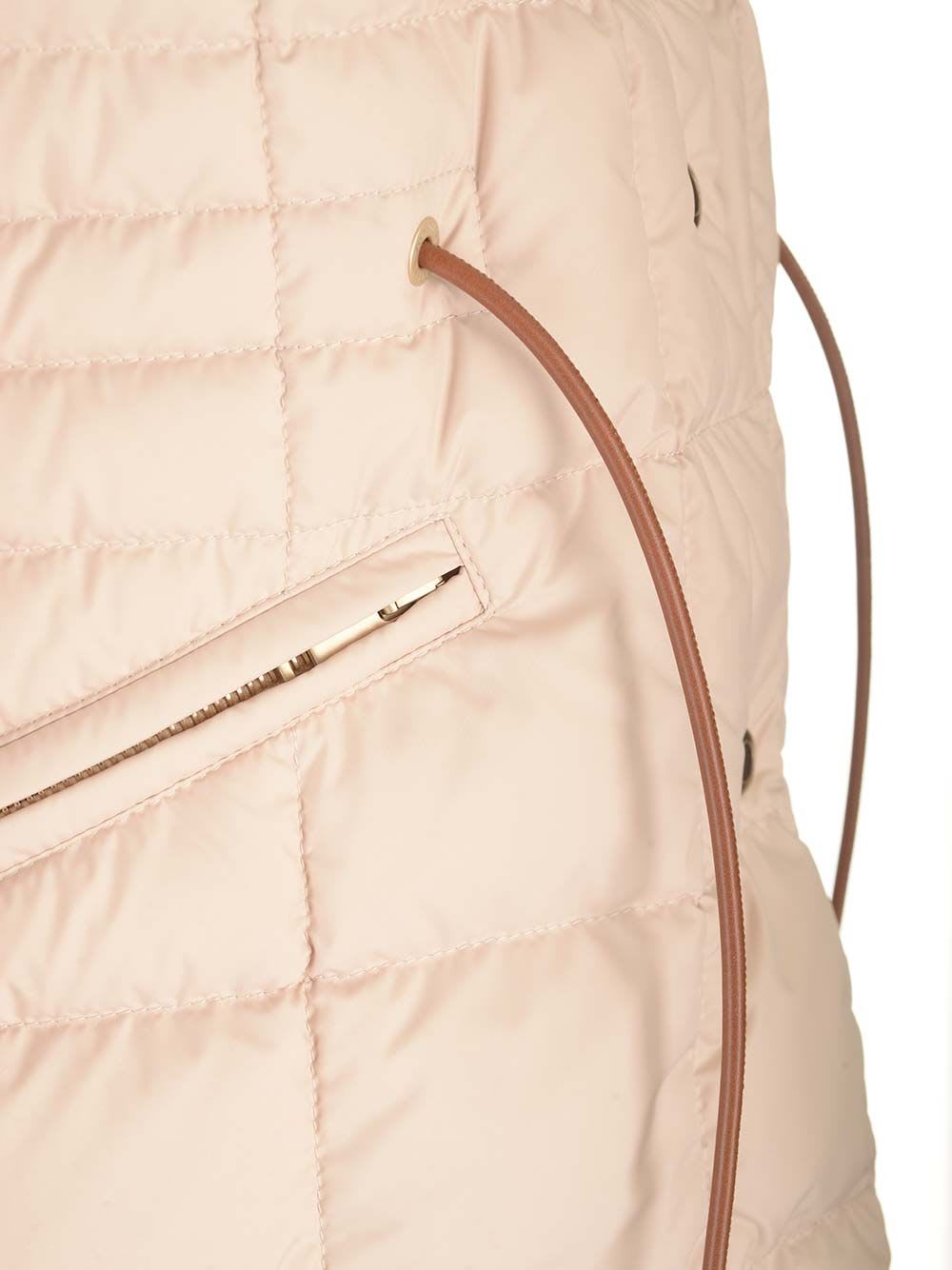 Shop Moncler Antigone Down Jacket In Beige