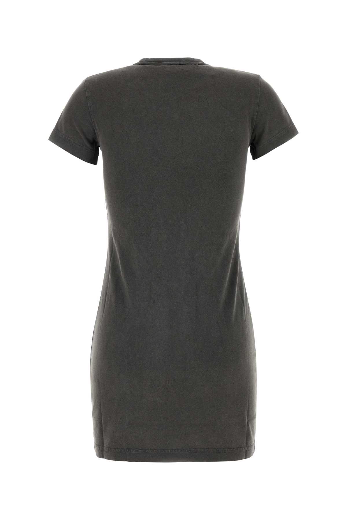 Shop Alexander Wang T Charcoal Cotton T-shirt Mini Dress In Washedcedar